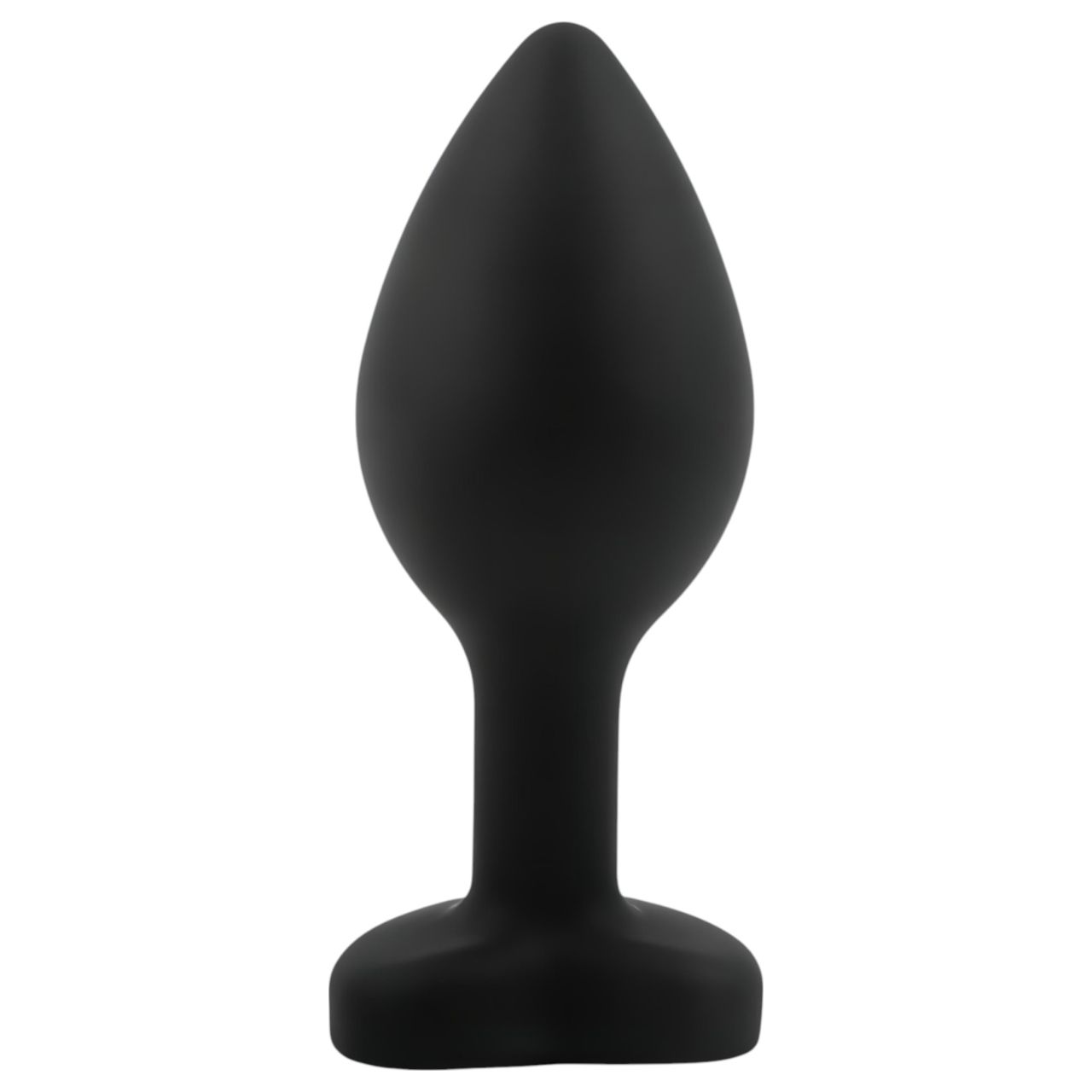 Sunfo - szilikon anál plug szív alakú sötét zöld kővel (fekete) Sunfo - szilikon anál plug szív alakú sötét zöld kővel (fekete)