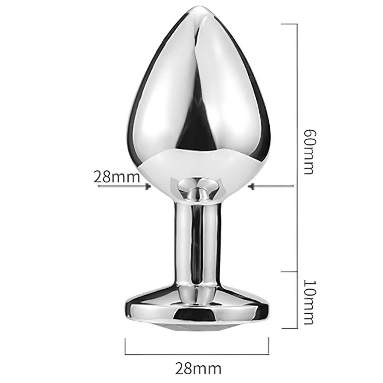 Sunfo - fém anál plug szív alakú világos kék kővel (ezüst) Sunfo - fém anál plug szív alakú világos kék kővel (ezüst)