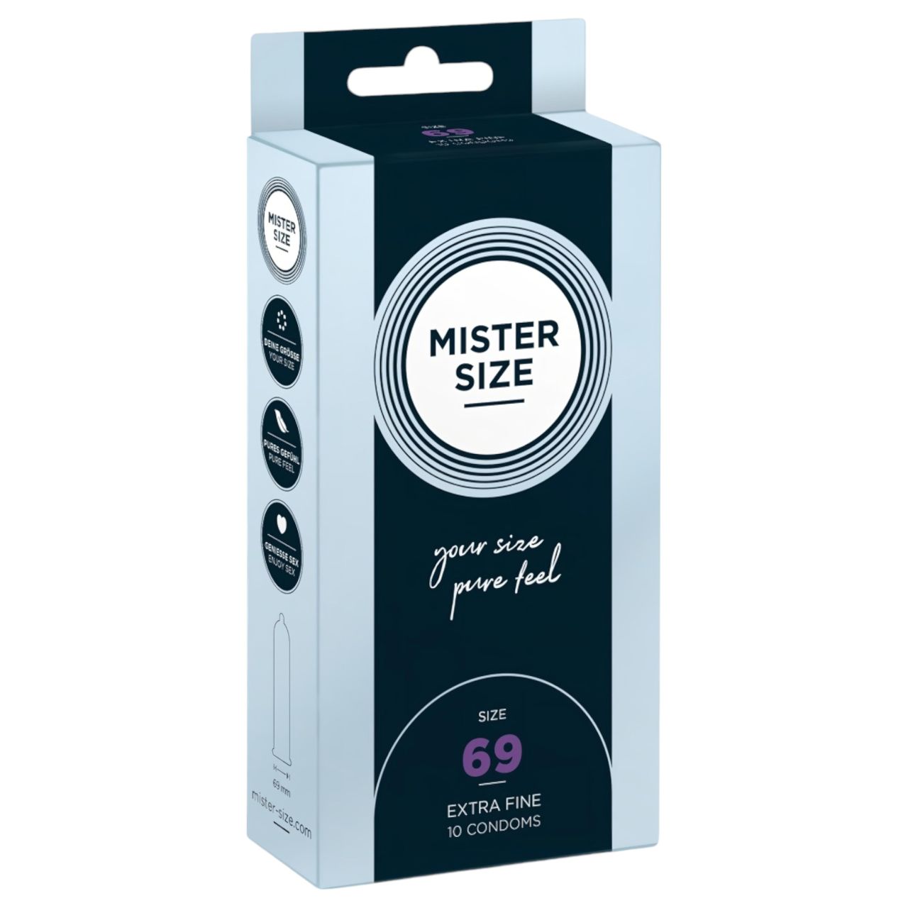 Mister Size vékony óvszer - 69mm (10db) Mister Size vékony óvszer - 69mm (10db)