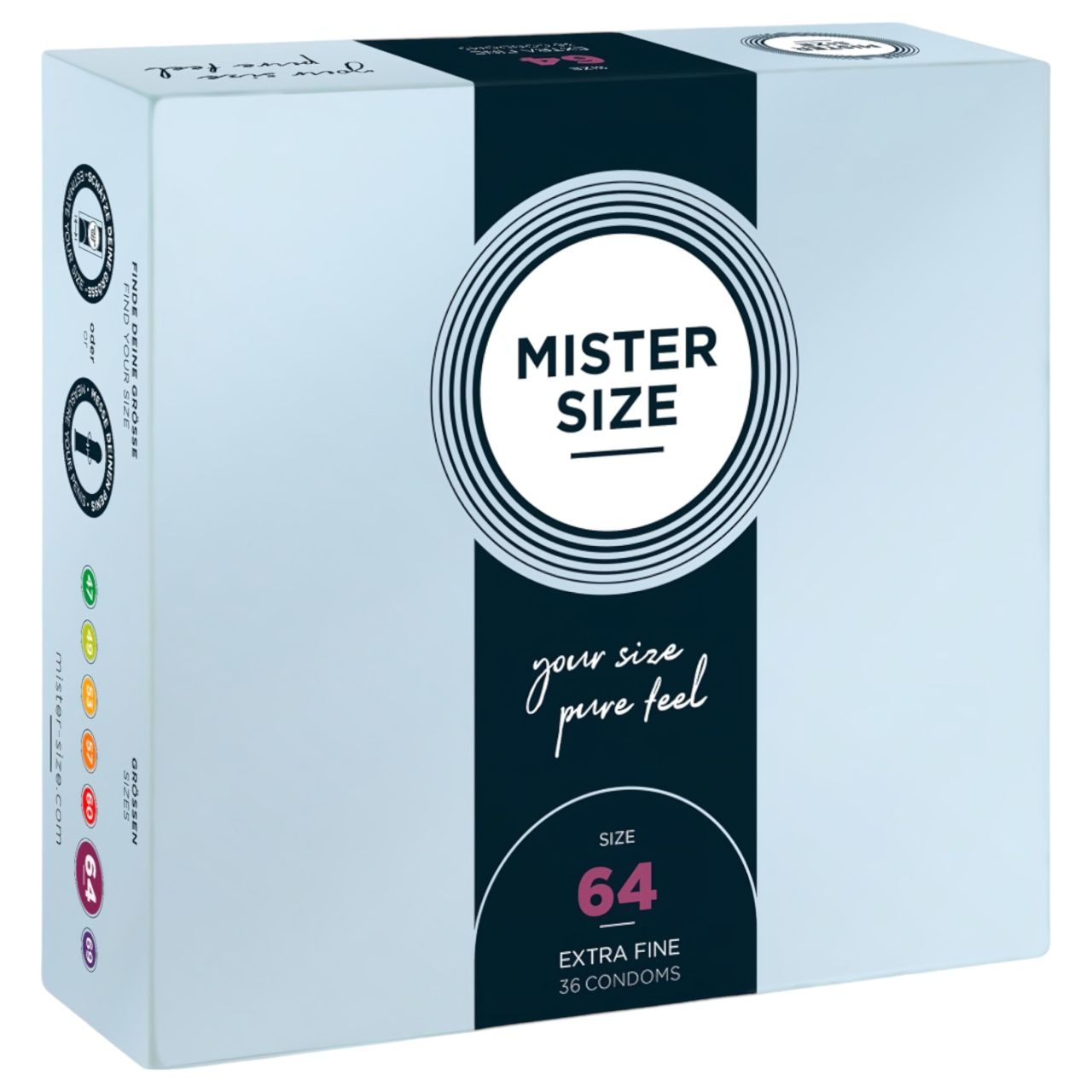 Mister Size vékony óvszer - 64mm (36db) Mister Size vékony óvszer - 64mm (36db)