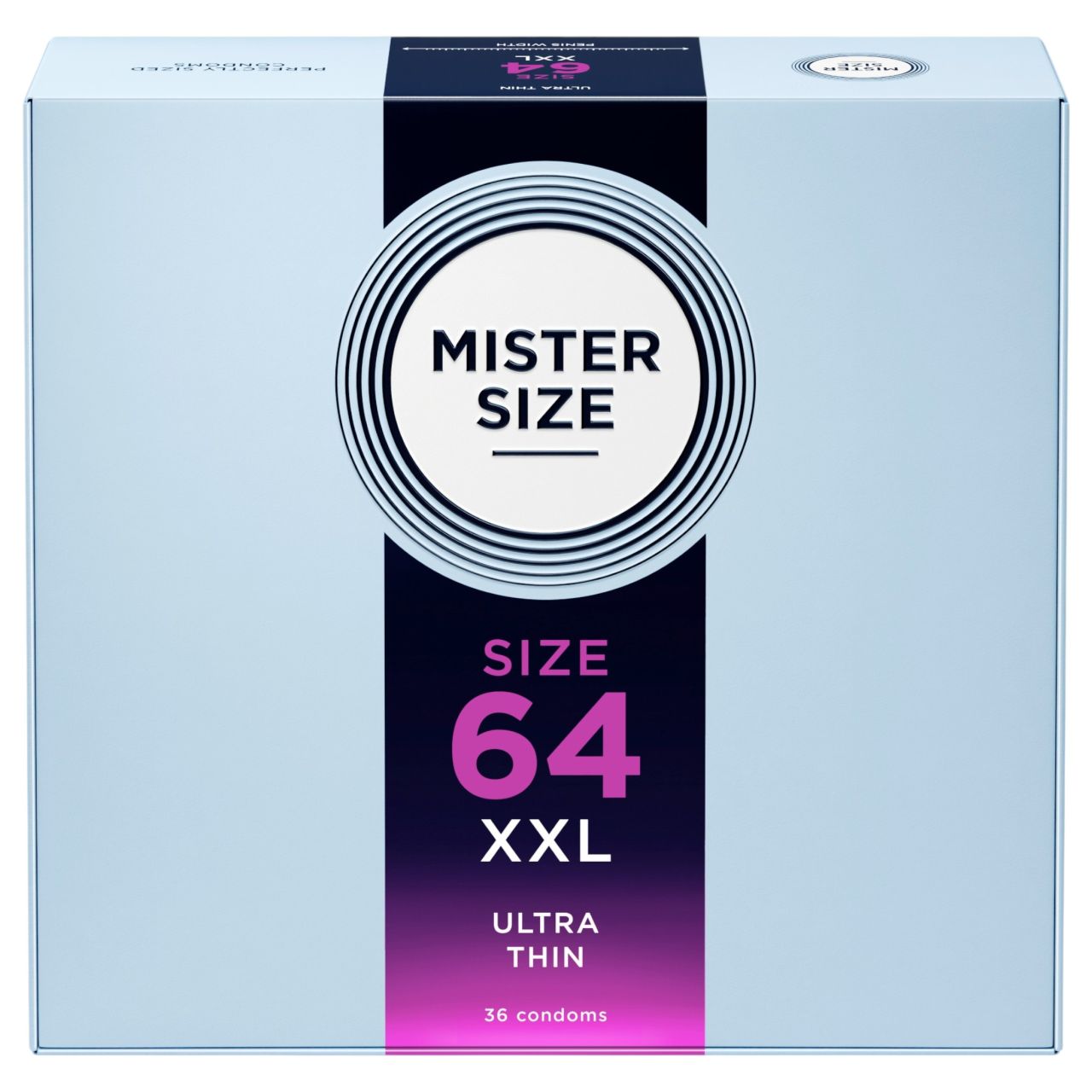 Mister Size vékony óvszer - 64 mm (36 db)