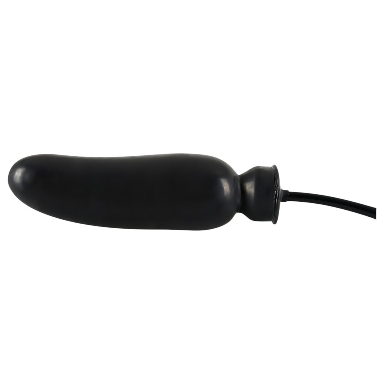 LATEX - felpumpálható dildó (fekete) LATEX - felpumpálható dildó (fekete)