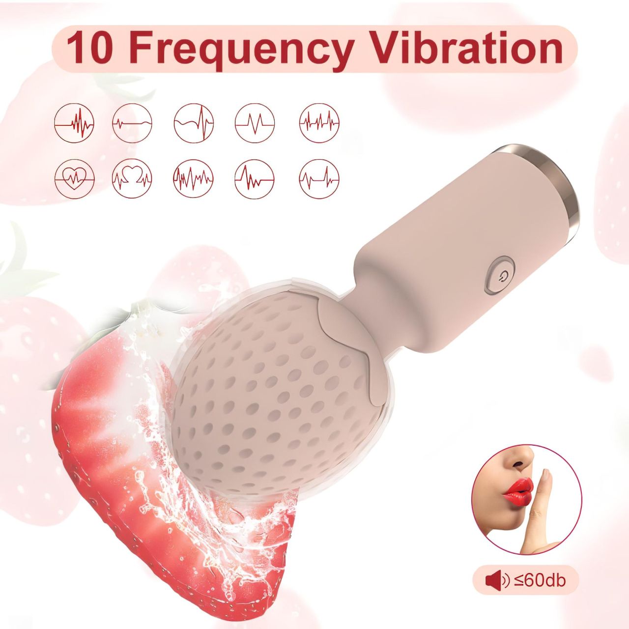 Sunfo Strawberry - vízálló mini masszírozó vibrátor (pink) Sunfo Strawberry - vízálló mini masszírozó vibrátor (pink)