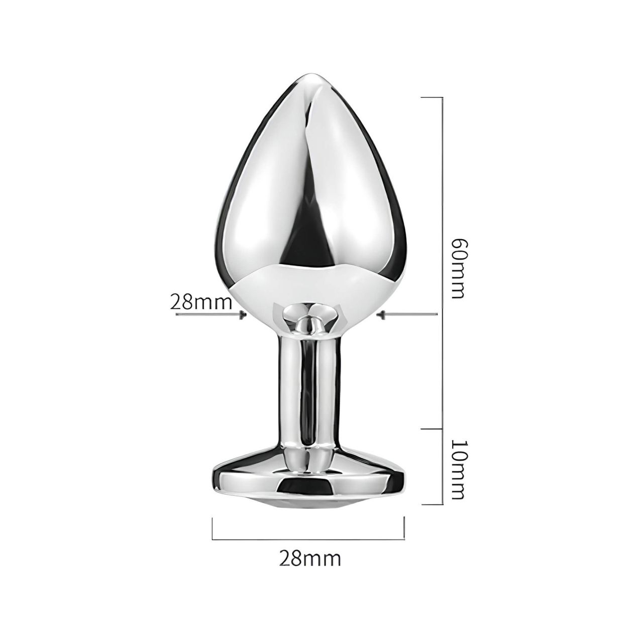 Sunfo - fém anál plug pink kővel (ezüst) Sunfo - fém anál plug pink kővel (ezüst)