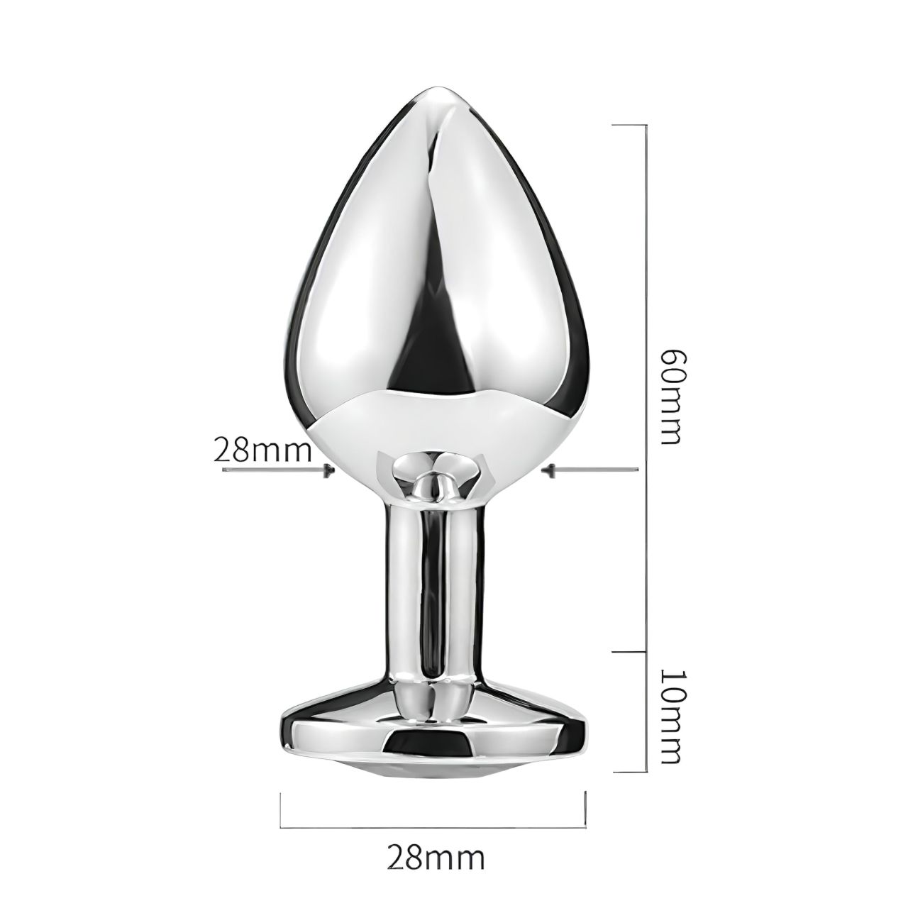 Sunfo - fém anál plug szív alakú kővel (ezüst-pink) Sunfo - fém anál plug szív alakú kővel (ezüst-pink)