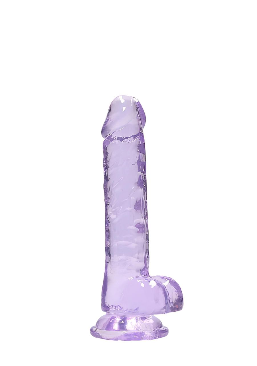 REALROCK - átlátszó élethű dildó - lila (17cm) REALROCK - átlátszó élethű dildó - lila (17cm)