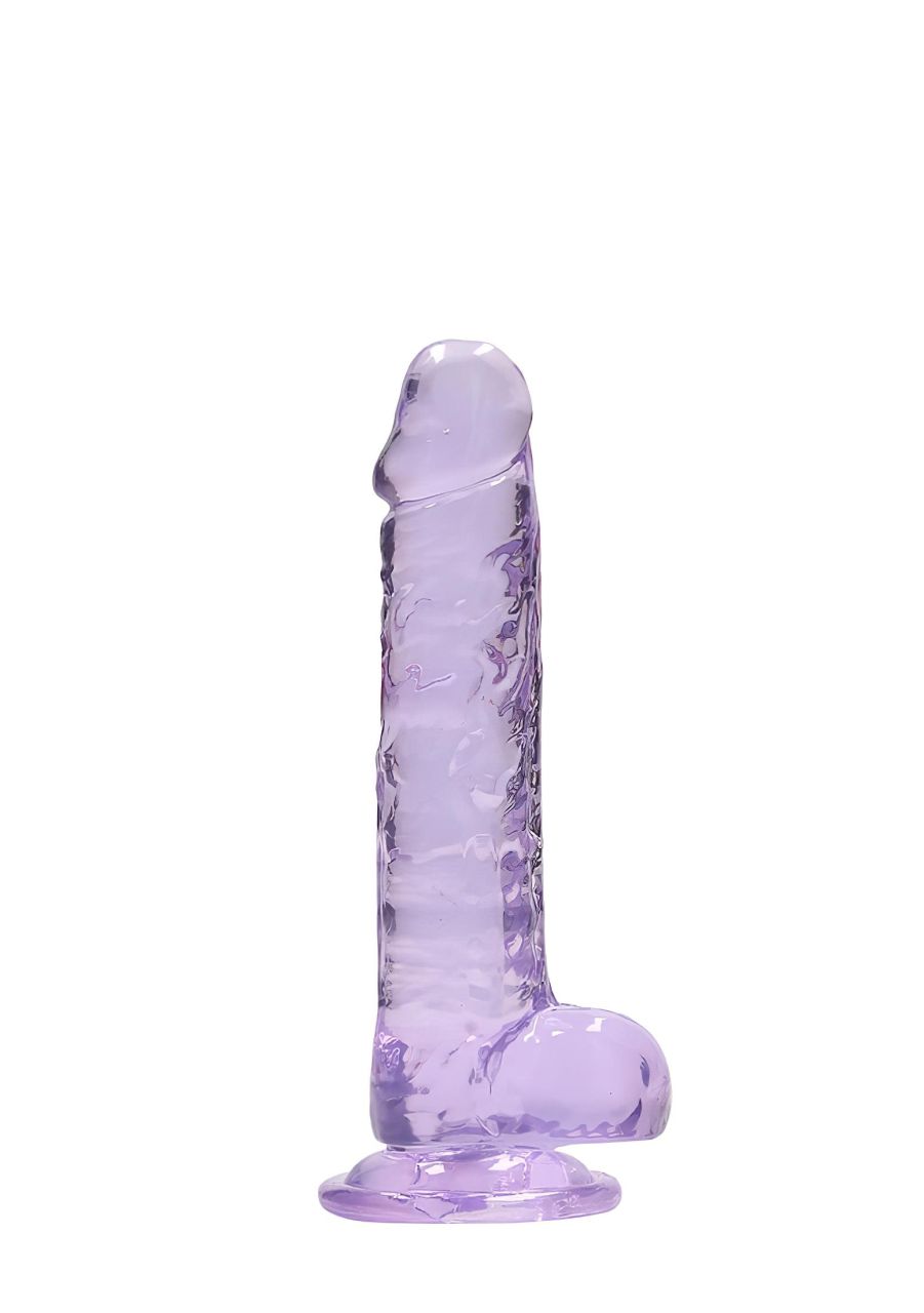 REALROCK - átlátszó élethű dildó - lila (17cm) REALROCK - átlátszó élethű dildó - lila (17cm)