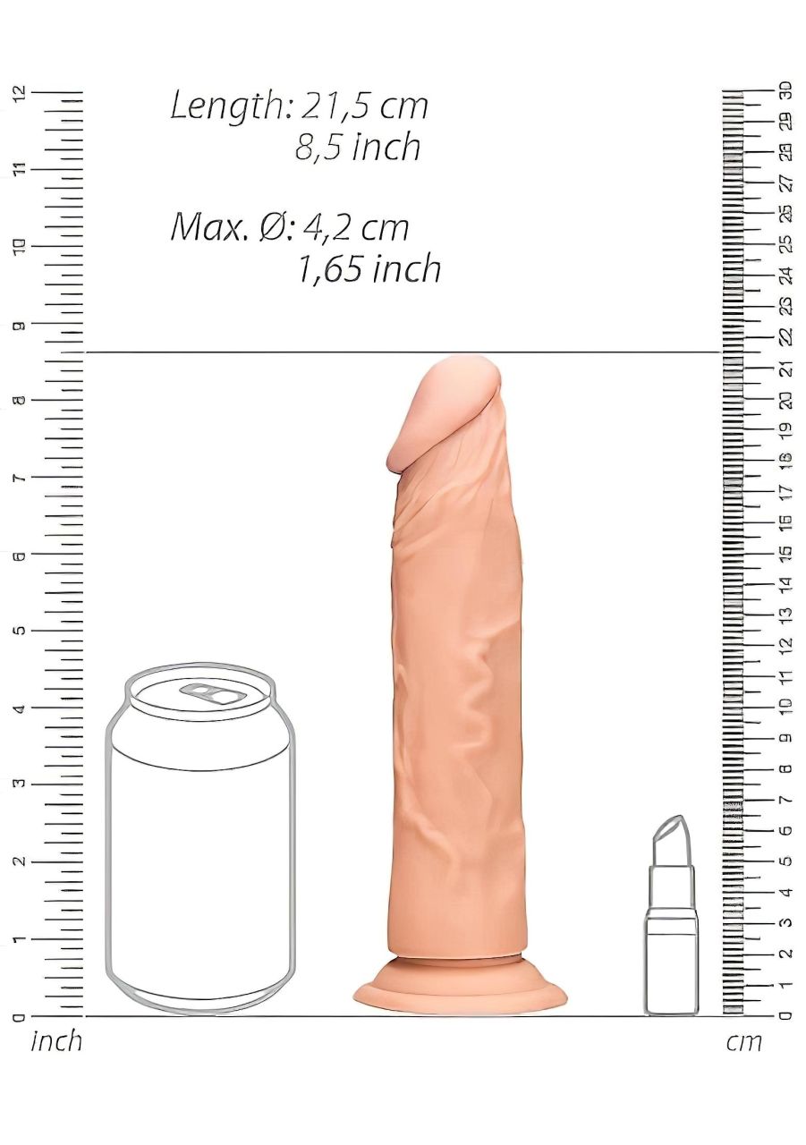 RealRock Dong 8 - élethű dildó (20cm) - natúr RealRock Dong 8 - élethű dildó (20cm) - natúr