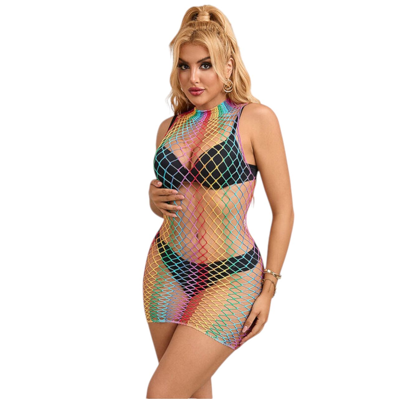 Subblime 952433 - szivárvány necc ruha - S-L Subblime 952433 - szivárvány necc ruha - S-L