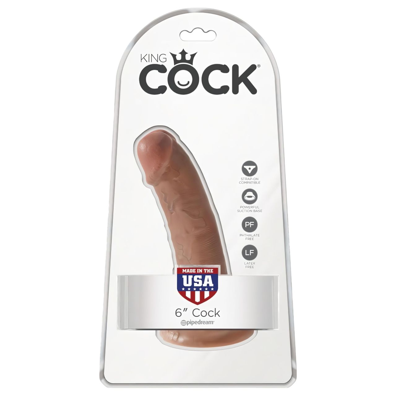 King Cock 6 dildó (15 cm) - barna King Cock 6 dildó (15 cm) - barna