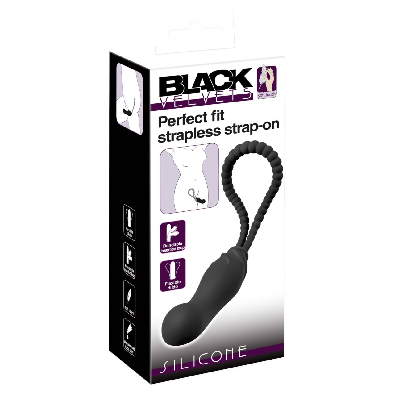 Black Velvet Perfect Fit - felcsatolható dildó (fekete) Black Velvet Perfect Fit - felcsatolható dildó (fekete)