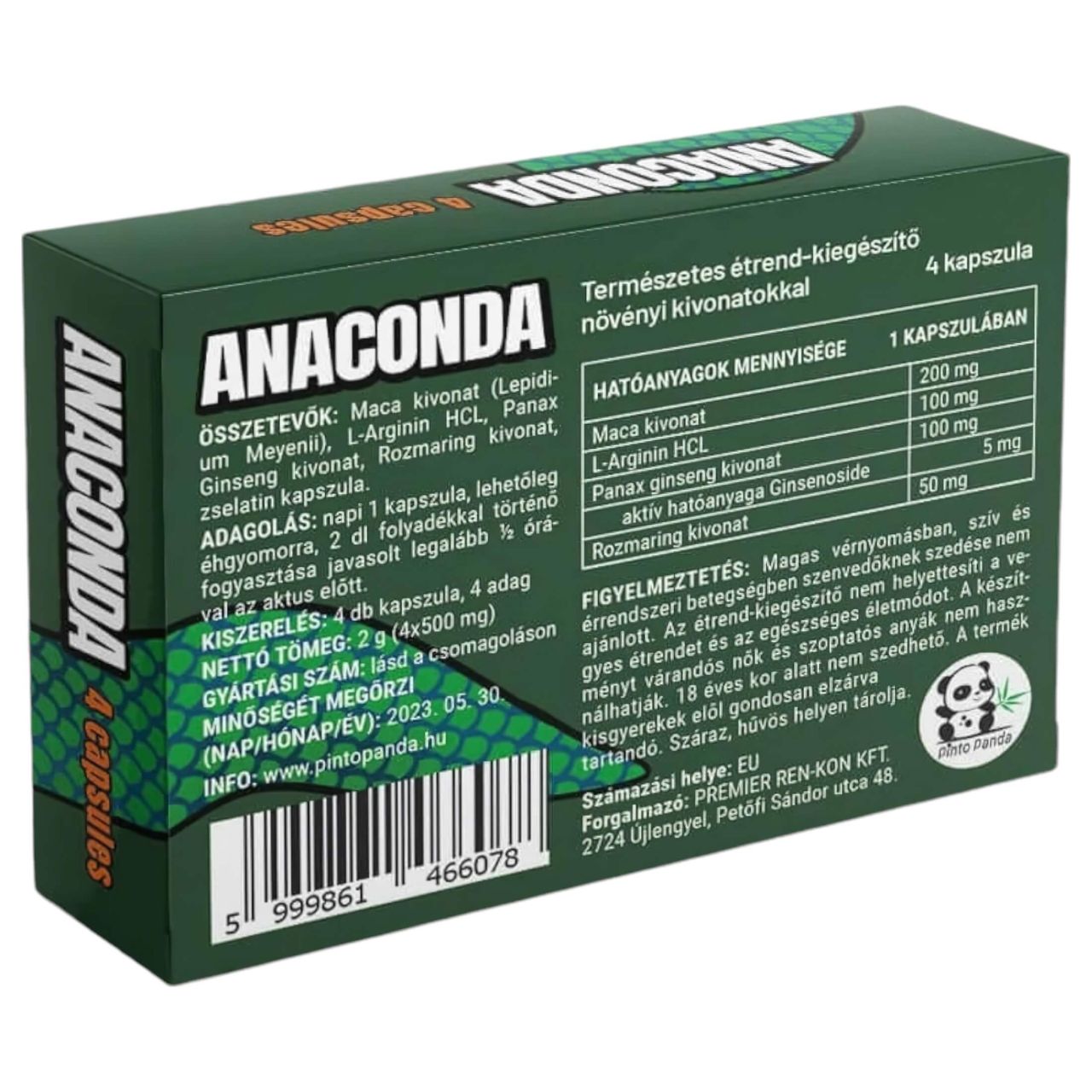 Anaconda - természetes étrend kiegészítő férfiaknak (4db) Anaconda - természetes étrend kiegészítő férfiaknak (4db)