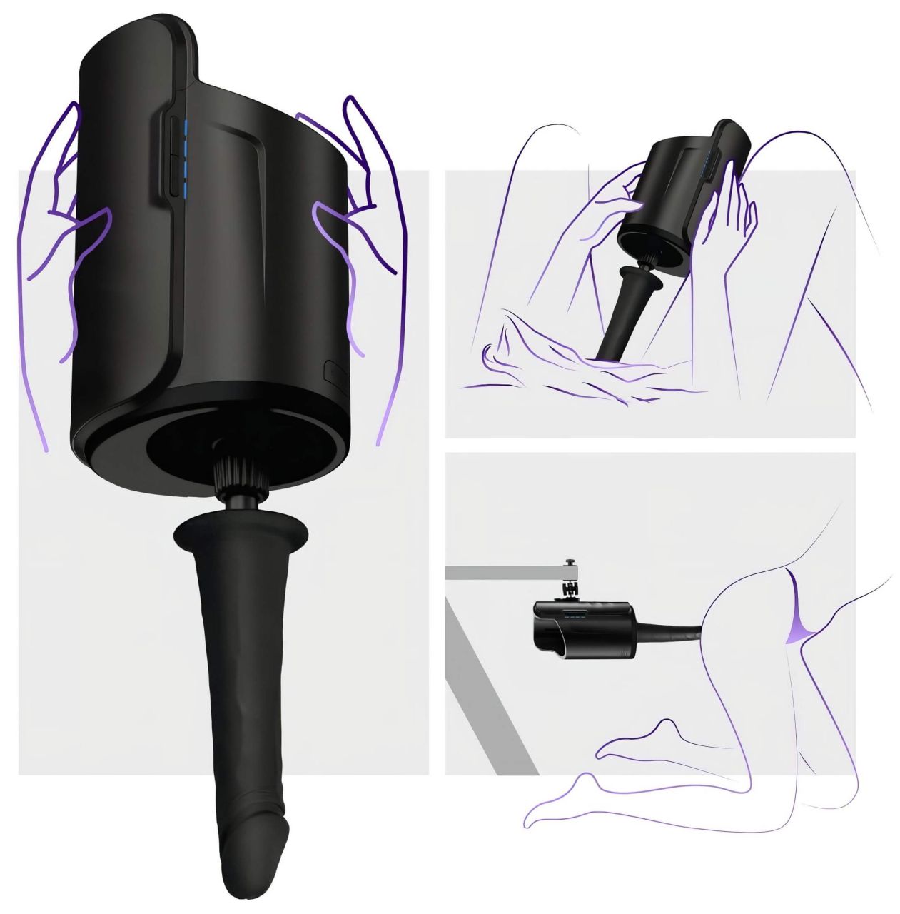 Kiiroo Keon - dildó adapter (fekete) Kiiroo Keon - dildó adapter (fekete)