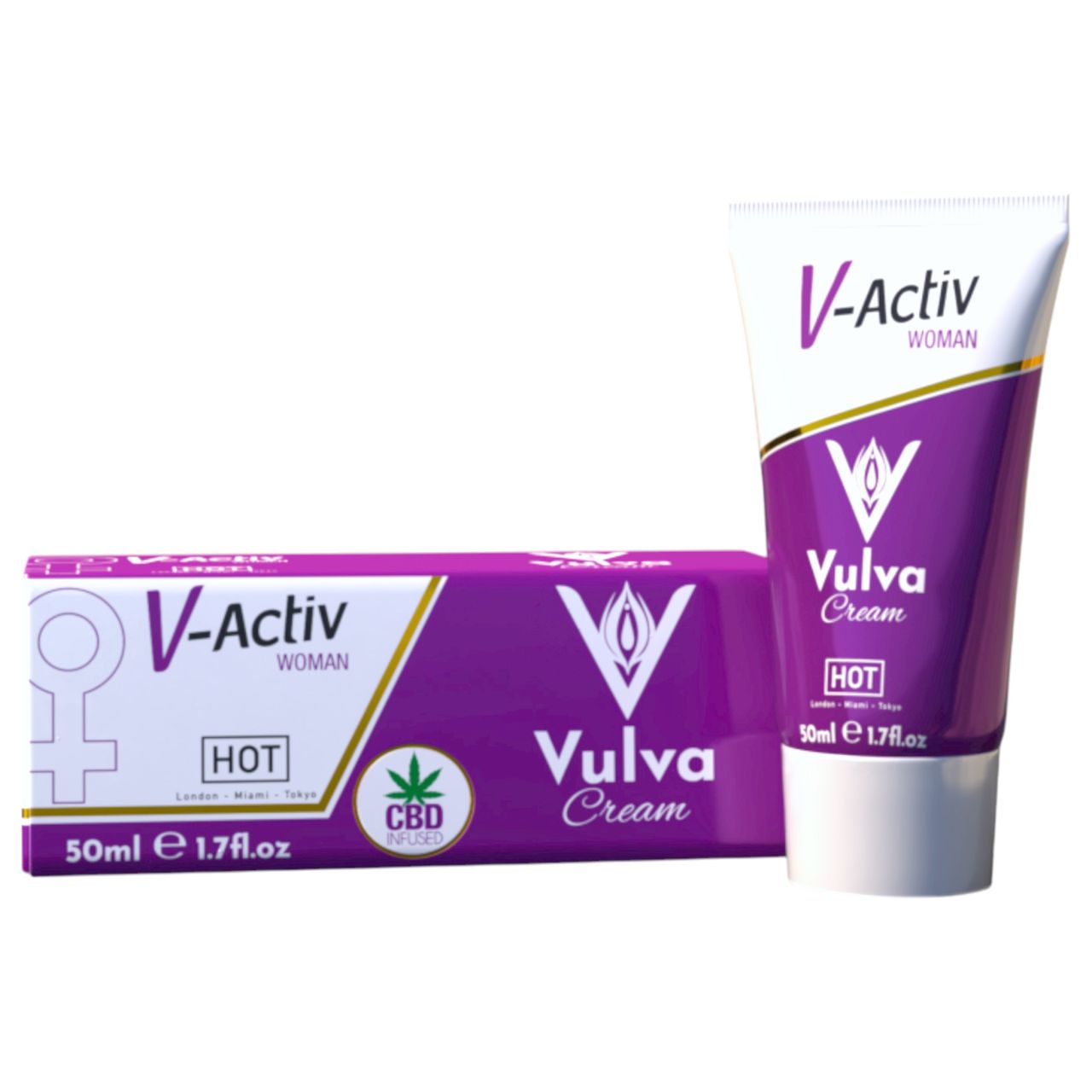 Hot V-Active - stimuláló intim krém nőknek (50ml) Hot V-Active - stimuláló intim krém nőknek (50ml)
