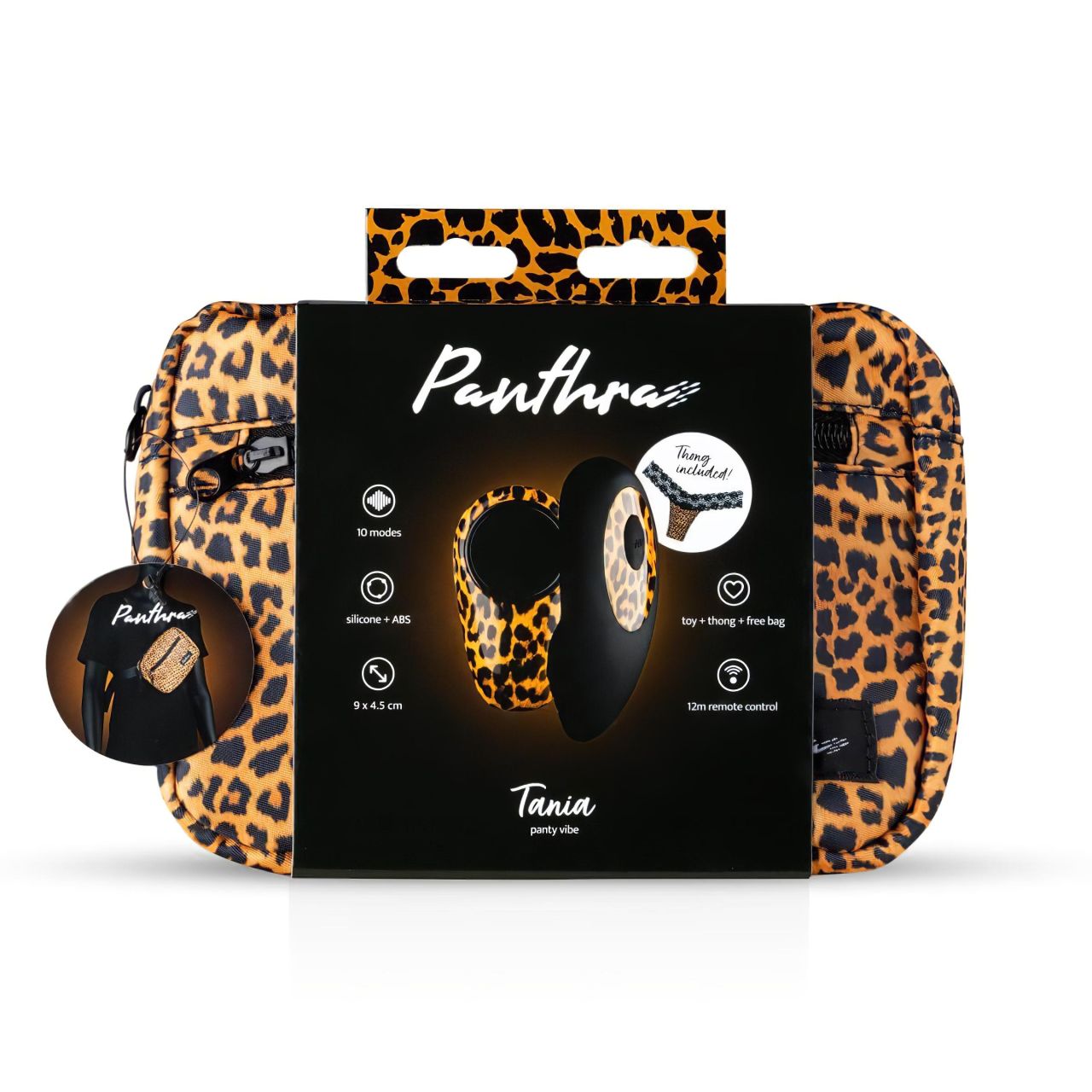 Panthra Tania - vibrációs bugyi (leopárd-fekete) Panthra Tania - vibrációs bugyi (leopárd-fekete)