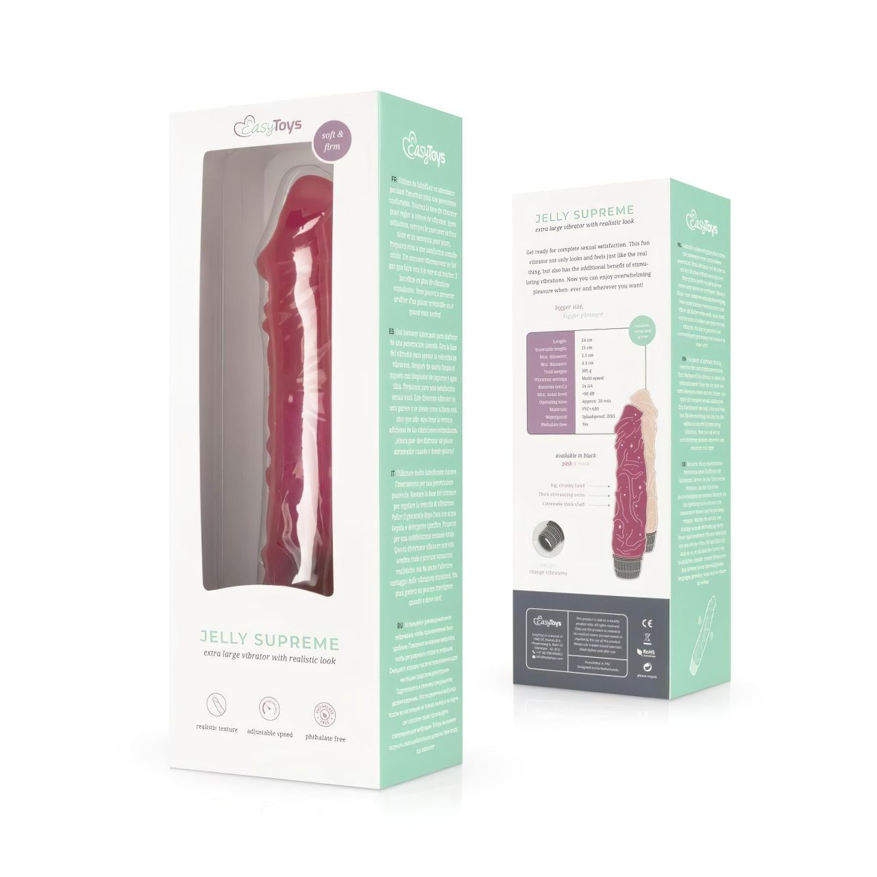 Easytoys Jelly Supreme - élethű vibrátor (pink) Easytoys Jelly Supreme - élethű vibrátor (pink)