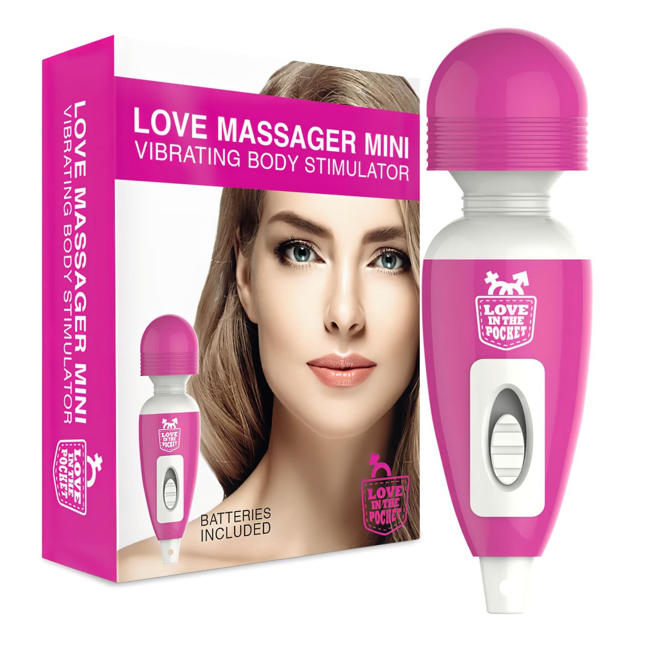 Love Wand - mini masszírozó vibrátor (pink) Love Wand - mini masszírozó vibrátor (pink)