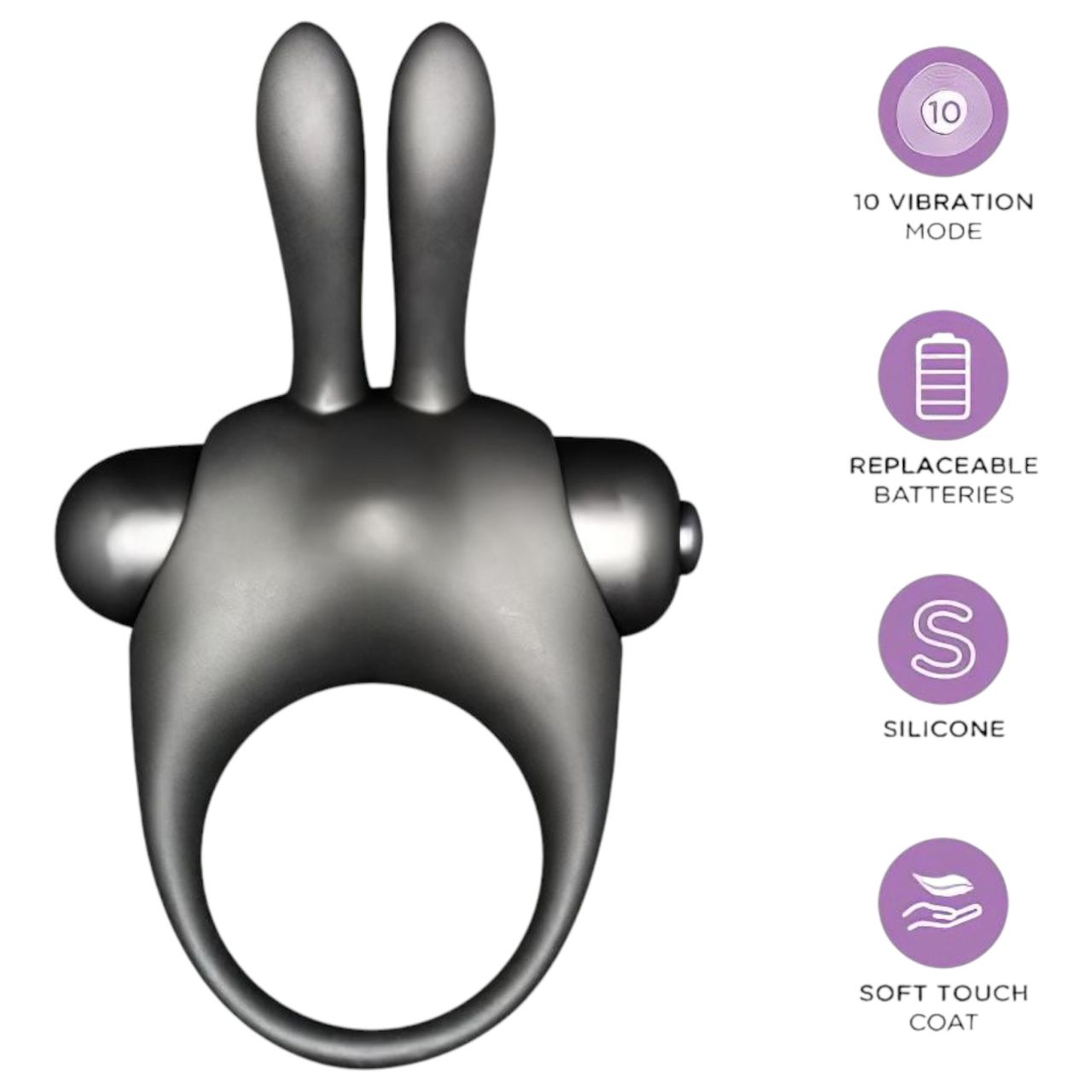 Orgie Orgasmic Bunny - vibrációs péniszgyűrű szett (fekete) Orgie Orgasmic Bunny - vibrációs péniszgyűrű szett (fekete)