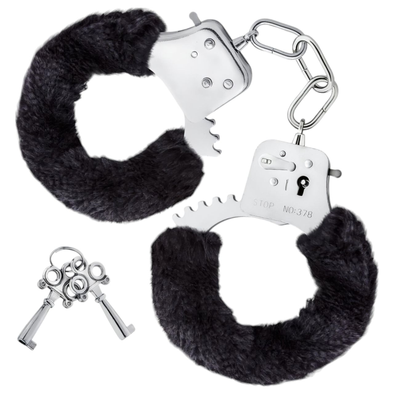 Temptasia Cuffs - plüss bilincs (fekete) Temptasia Cuffs - plüss bilincs (fekete)
