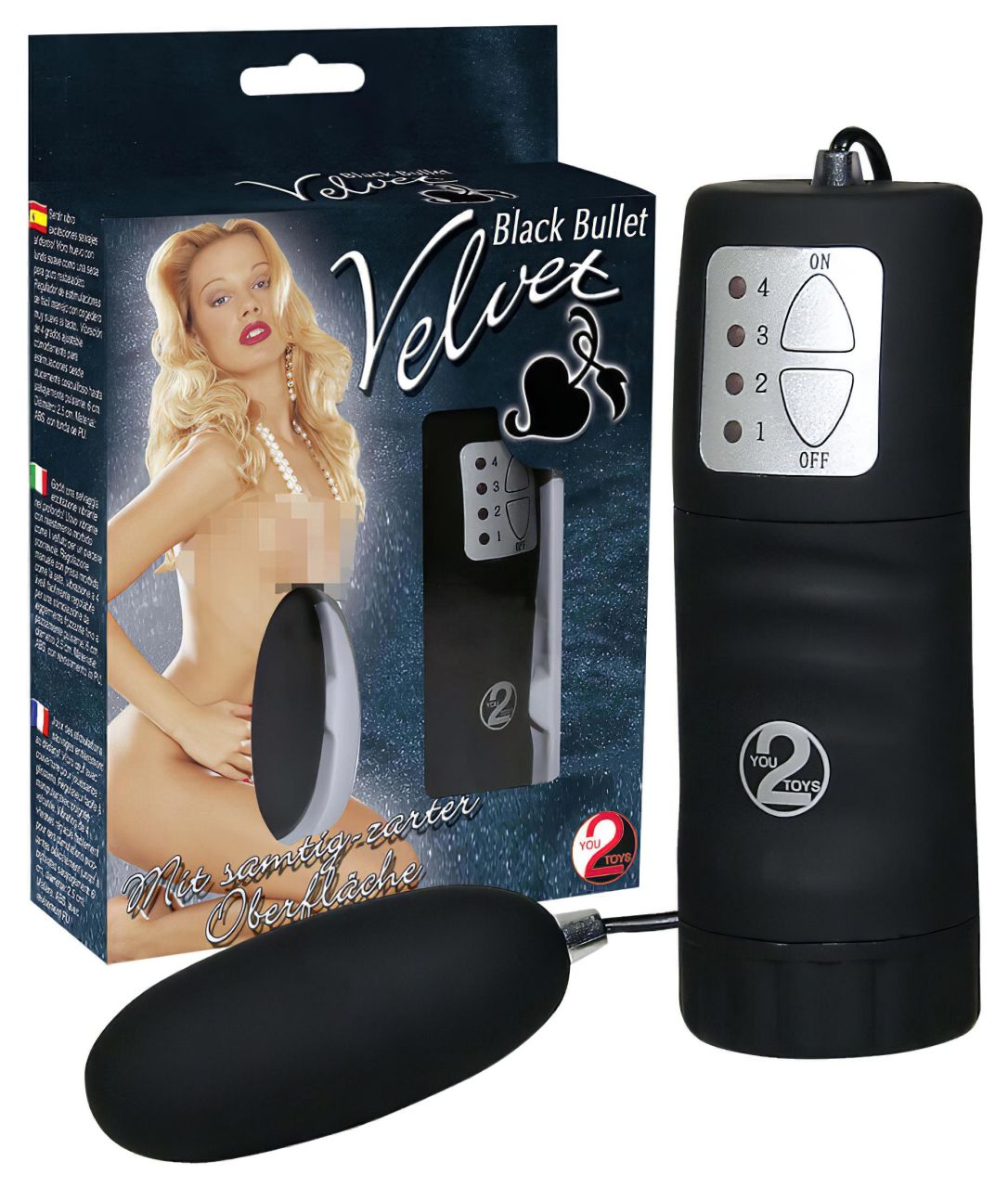 You2Toys - Velvet fekete vibrotojás - bársonyos You2Toys - Velvet fekete vibrotojás - bársonyos