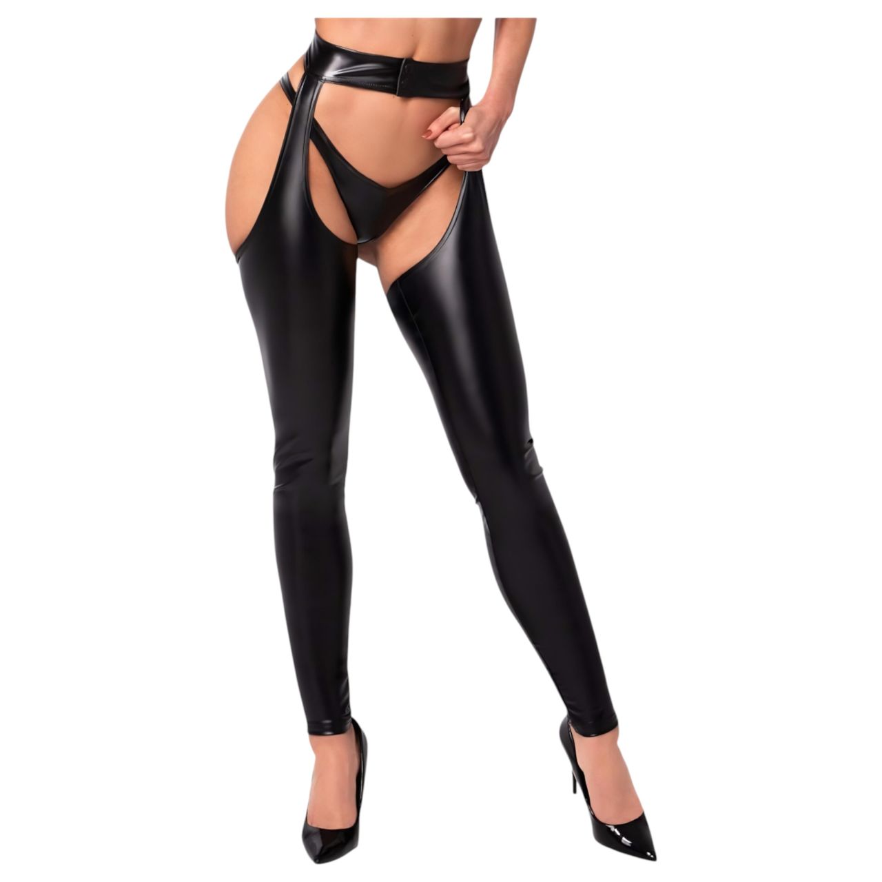 Noir - fényes harisnya - chaps (fekete) Noir - fényes harisnya - chaps (fekete)