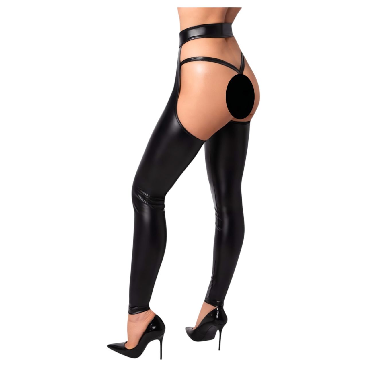 Noir - fényes harisnya - chaps (fekete) Noir - fényes harisnya - chaps (fekete)