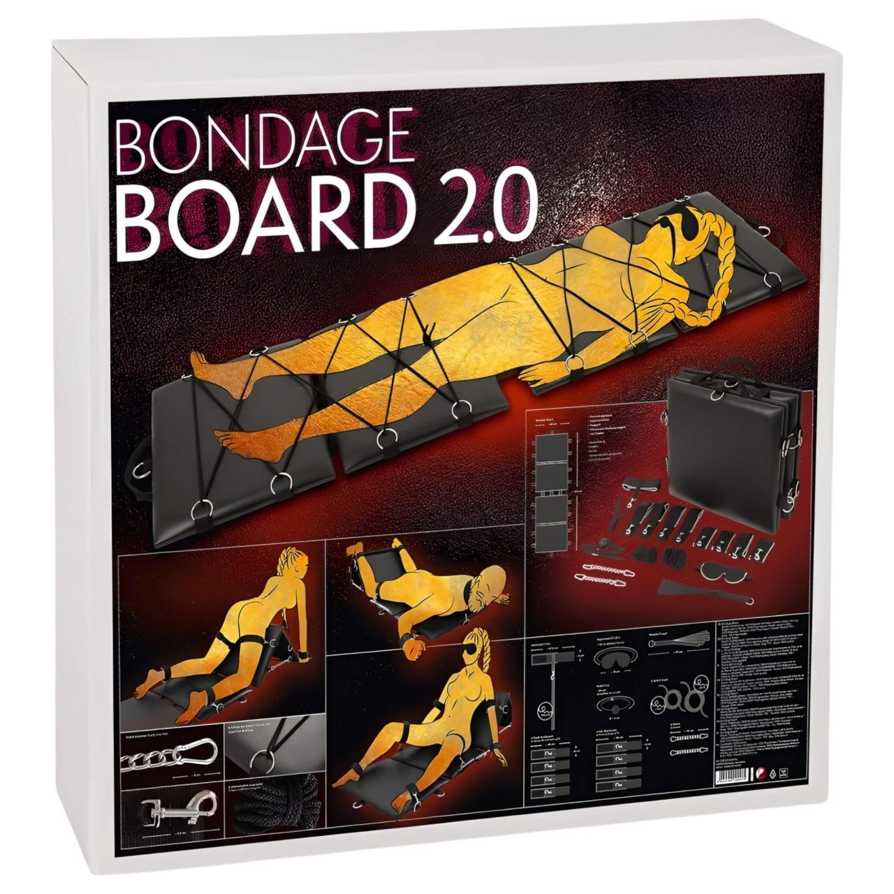 You2Toys Bondage Board 2.0 - hordozható kötöző ágy szett You2Toys Bondage Board 2.0 - hordozható kötöző ágy szett