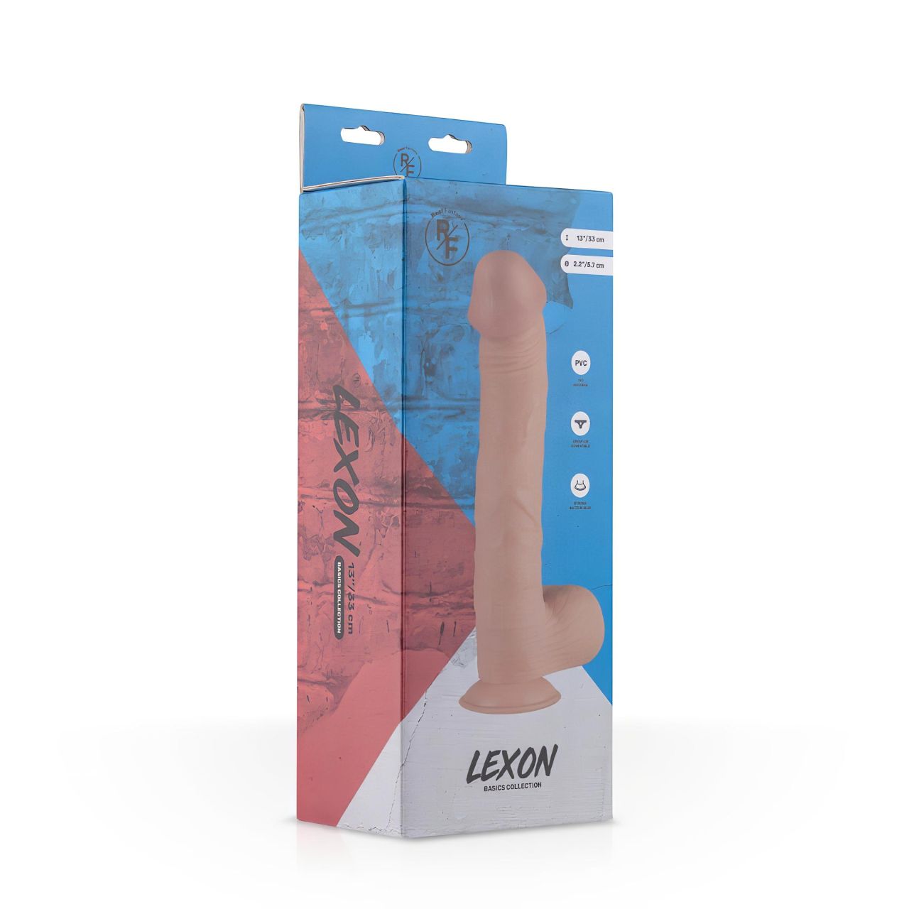 Real Fantasy Lexon - herés élethű dildó - 33cm (natúr) Real Fantasy Lexon - herés élethű dildó - 33cm (natúr)
