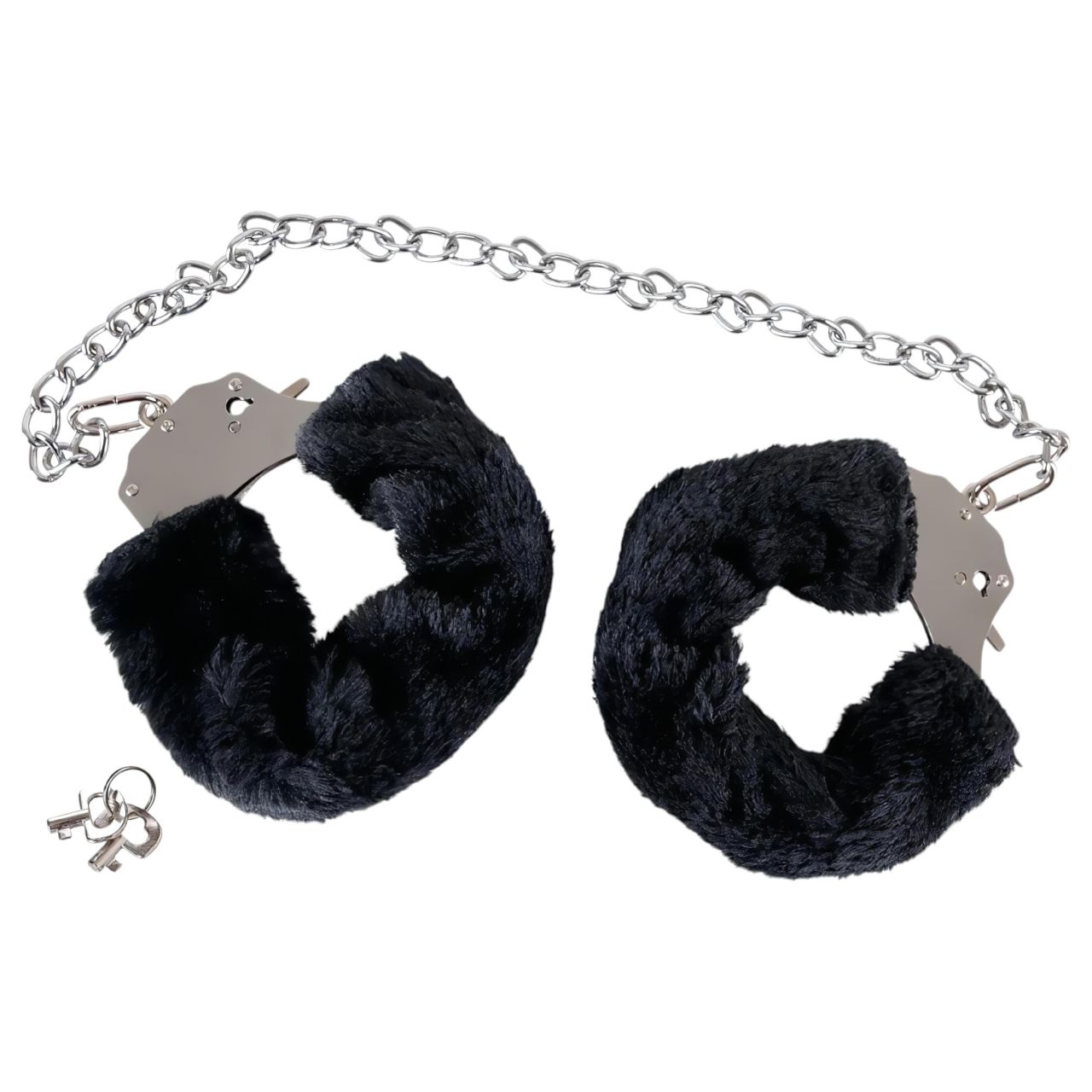 You2Toys - Plüss bilincs hosszú lánccal - fekete You2Toys - Plüss bilincs hosszú lánccal - fekete