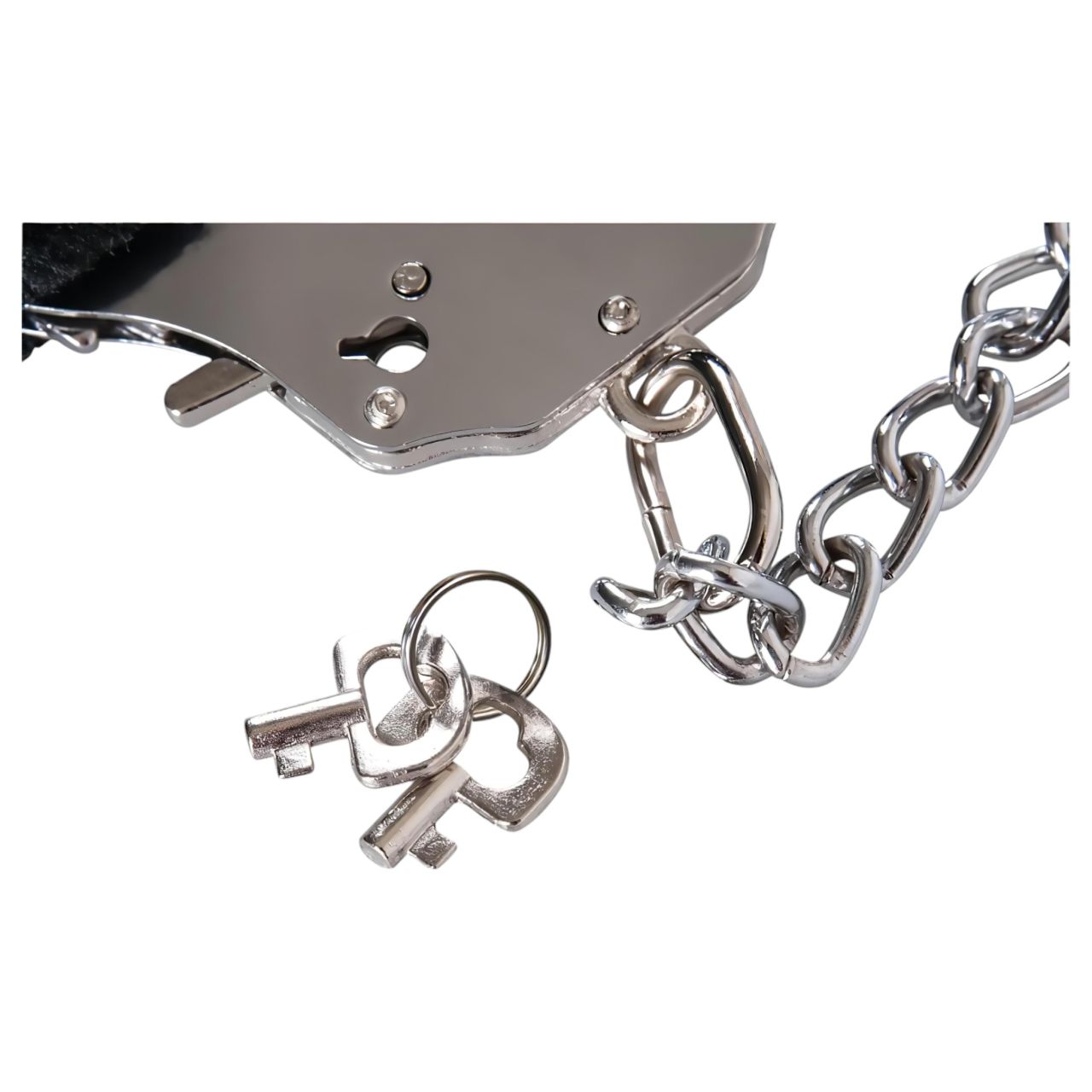 You2Toys - Plüss bilincs hosszú lánccal - fekete You2Toys - Plüss bilincs hosszú lánccal - fekete