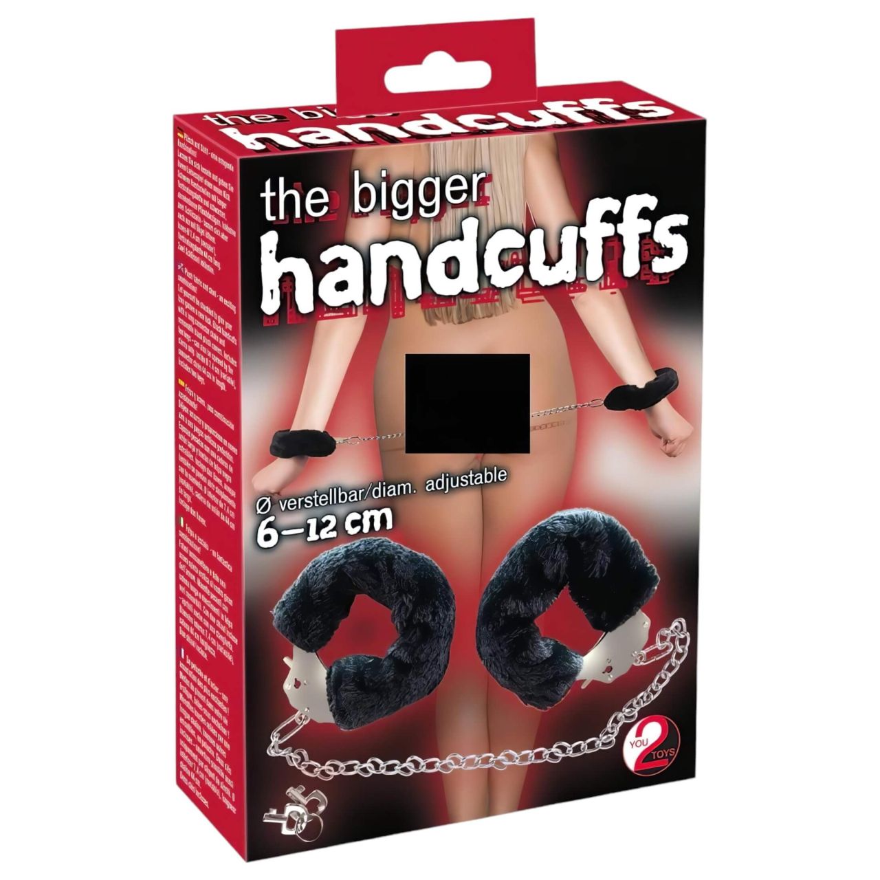 You2Toys - Plüss bilincs hosszú lánccal - fekete You2Toys - Plüss bilincs hosszú lánccal - fekete