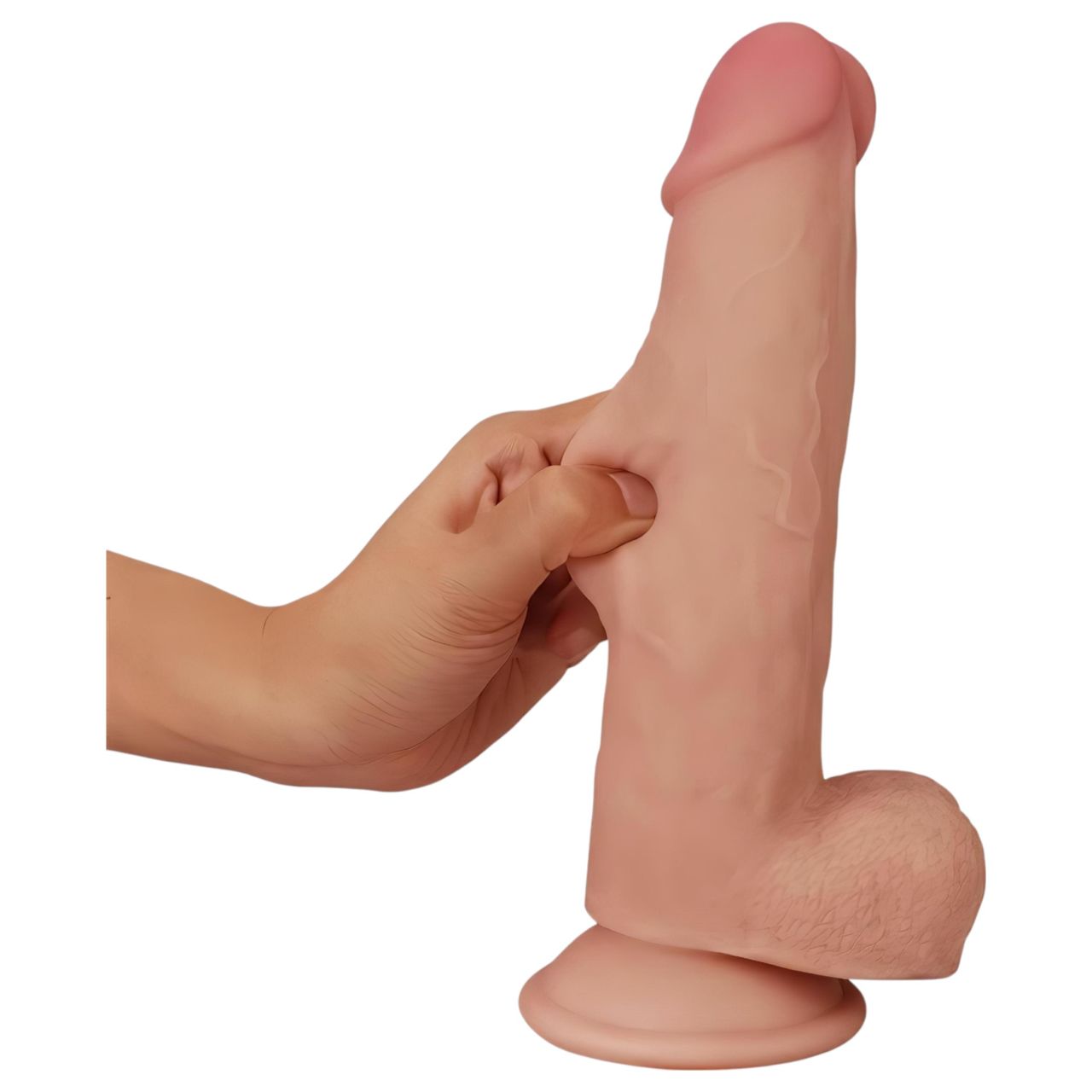 Lovetoy Sliding-Skin - kétrétegű dildó - 21cm (natúr) Lovetoy Sliding-Skin - kétrétegű dildó - 21cm (natúr)