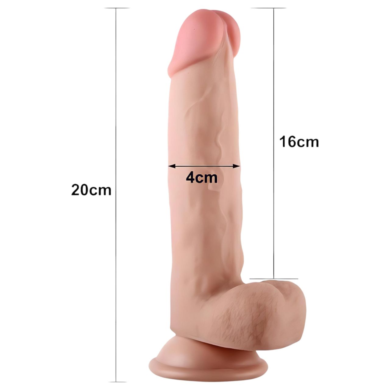 Lovetoy Sliding-Skin - kétrétegű dildó - 21cm (natúr) Lovetoy Sliding-Skin - kétrétegű dildó - 21cm (natúr)