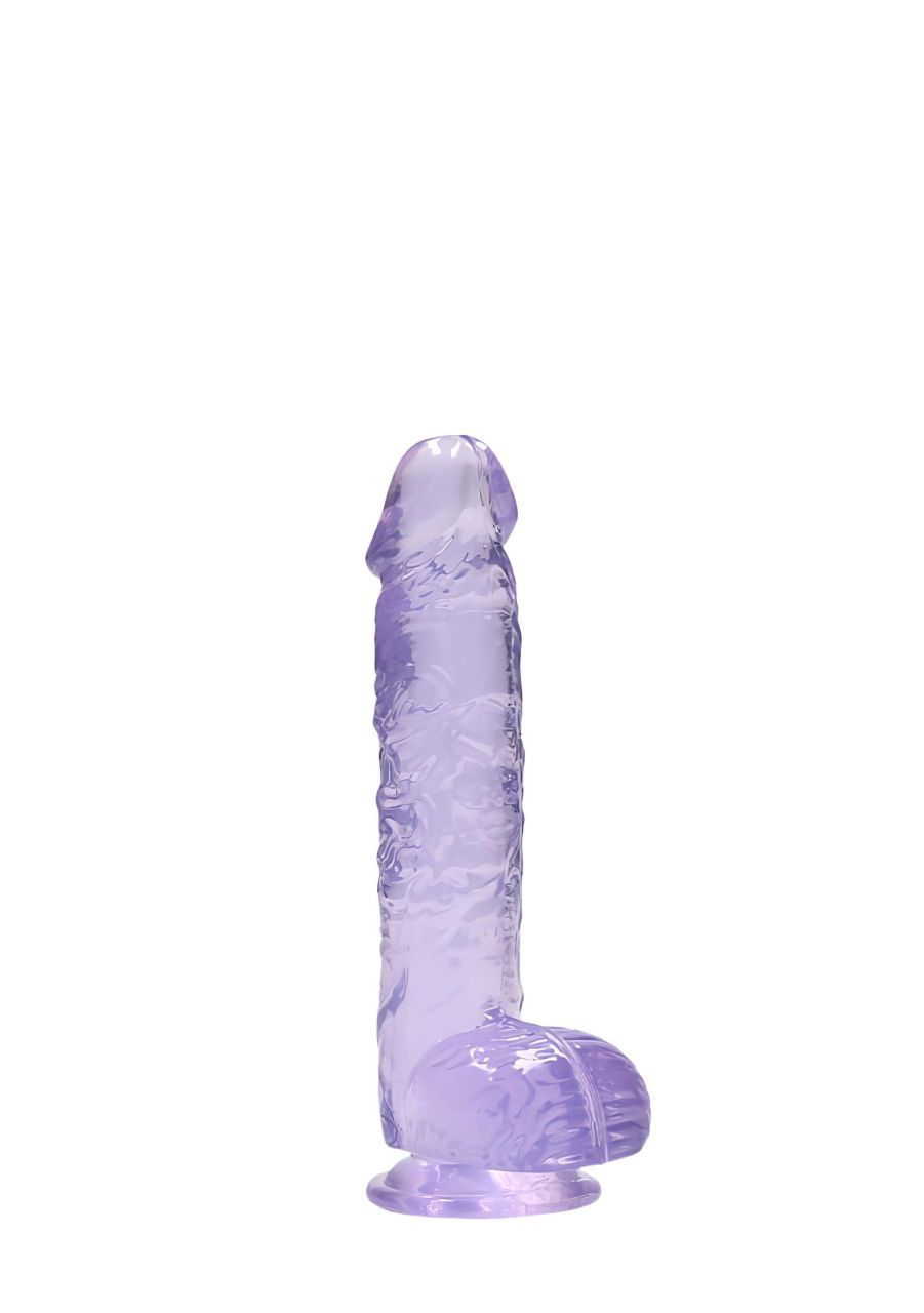 REALROCK - átlátszó élethű dildó - lila (15cm) REALROCK - átlátszó élethű dildó - lila (15cm)