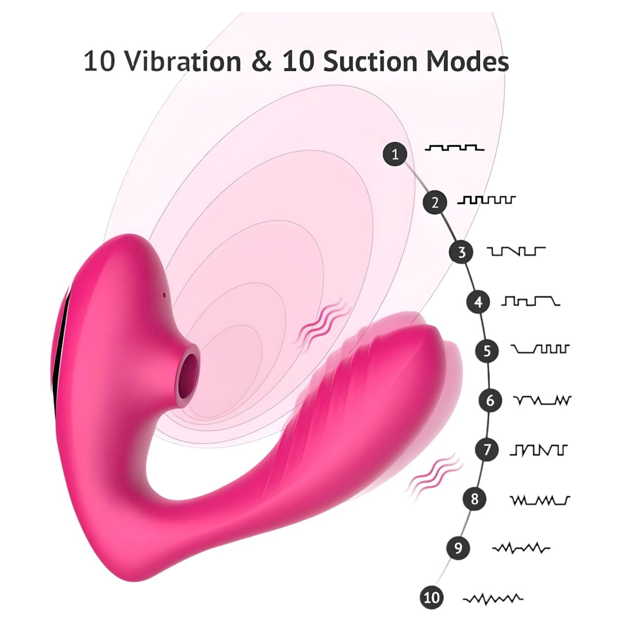 Tracy's Dog 2 - léghullámos 2in1 vibrátor (pink) Tracy's Dog 2 - léghullámos 2in1 vibrátor (pink)