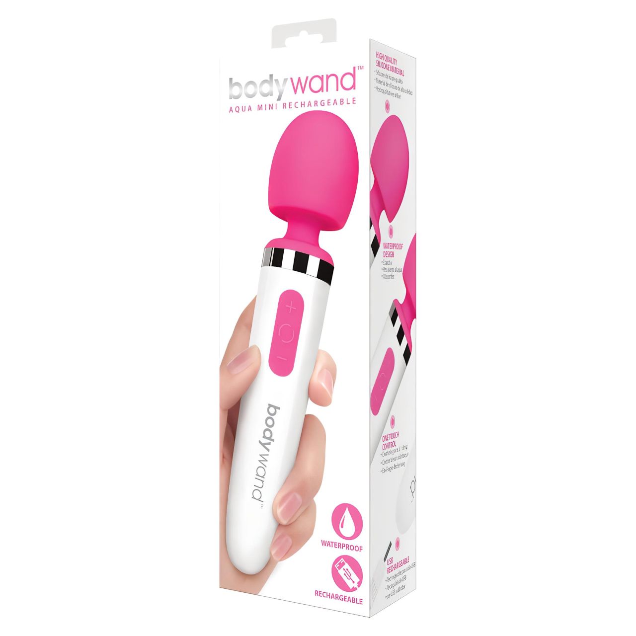 Bodywand Aqua Mini - masszírozó vibrátor (fehér-pink) Bodywand Aqua Mini - masszírozó vibrátor (fehér-pink)