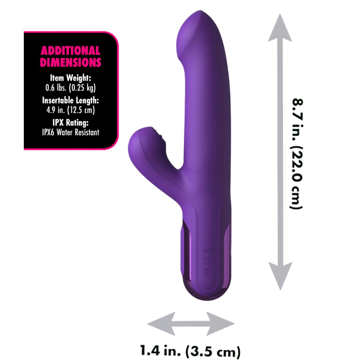 Fantasy For Her - 2in1 lökő vibrátor és csiklóizgató (lila) Fantasy For Her - 2in1 lökő vibrátor és csiklóizgató (lila)