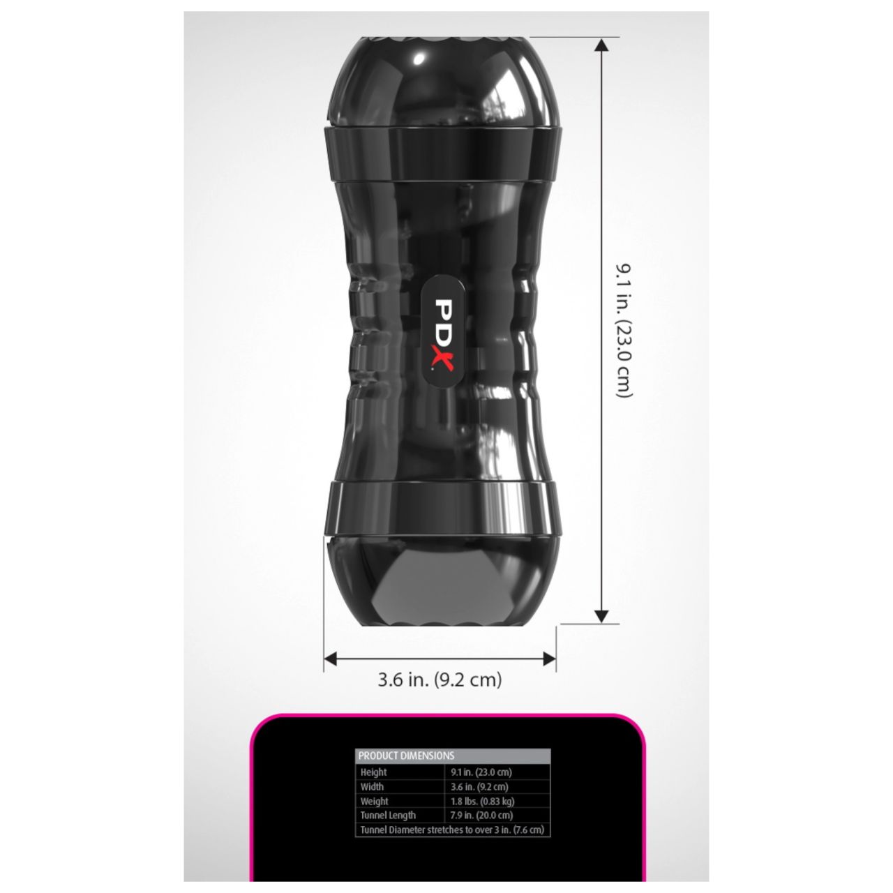 PDX Extreme Wet Pussy - élethű punci maszturbátor - XXL (fekete)