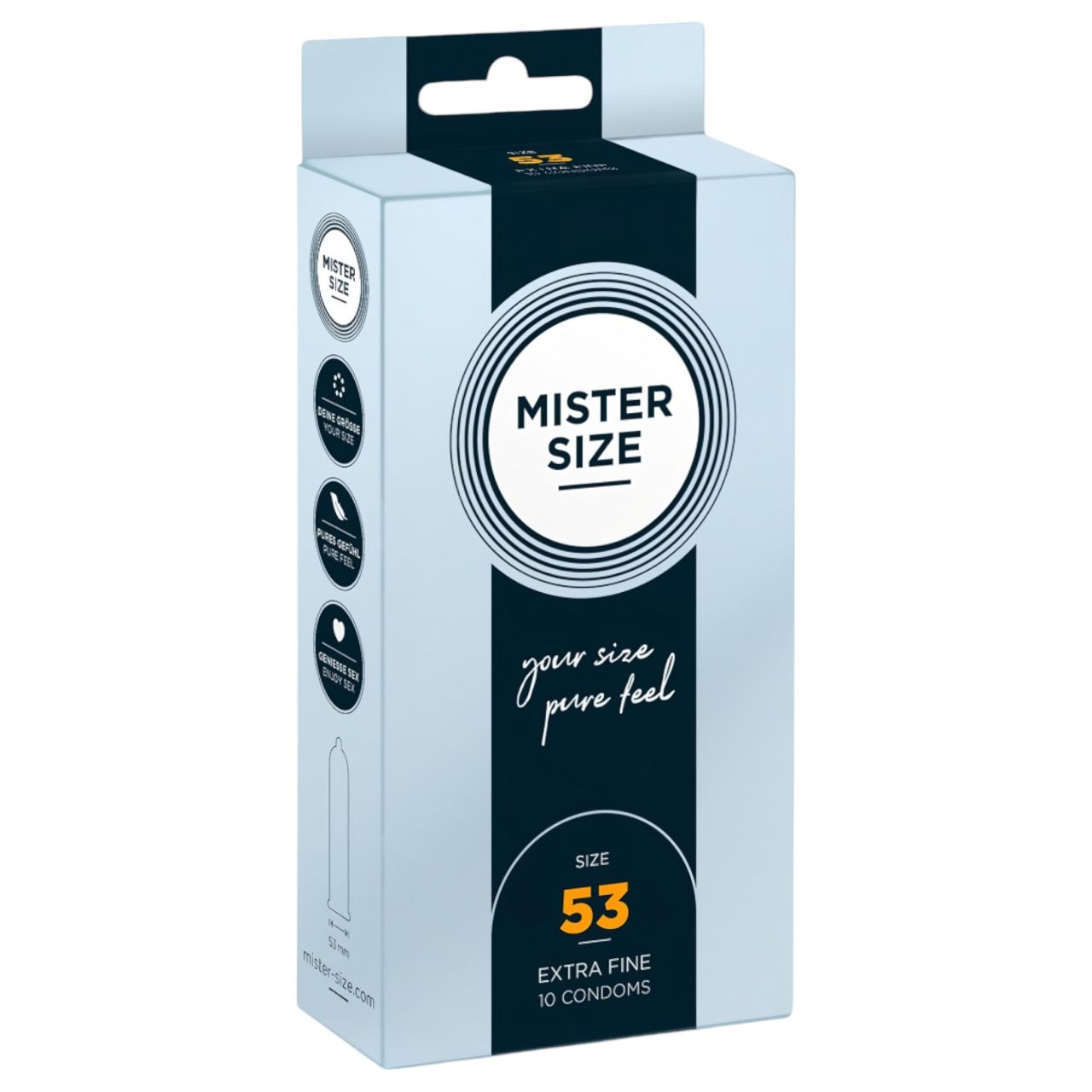 Mister Size vékony óvszer - 53mm (10db) Mister Size vékony óvszer - 53mm (10db)