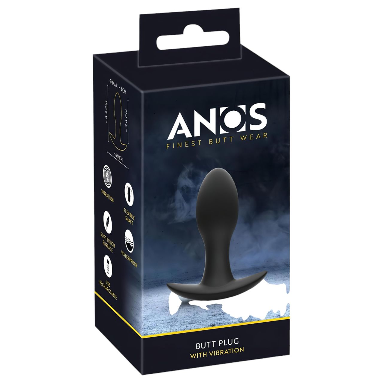ANOS - akkus, vízálló prosztata vibrátor (fekete) ANOS - akkus, vízálló prosztata vibrátor (fekete)