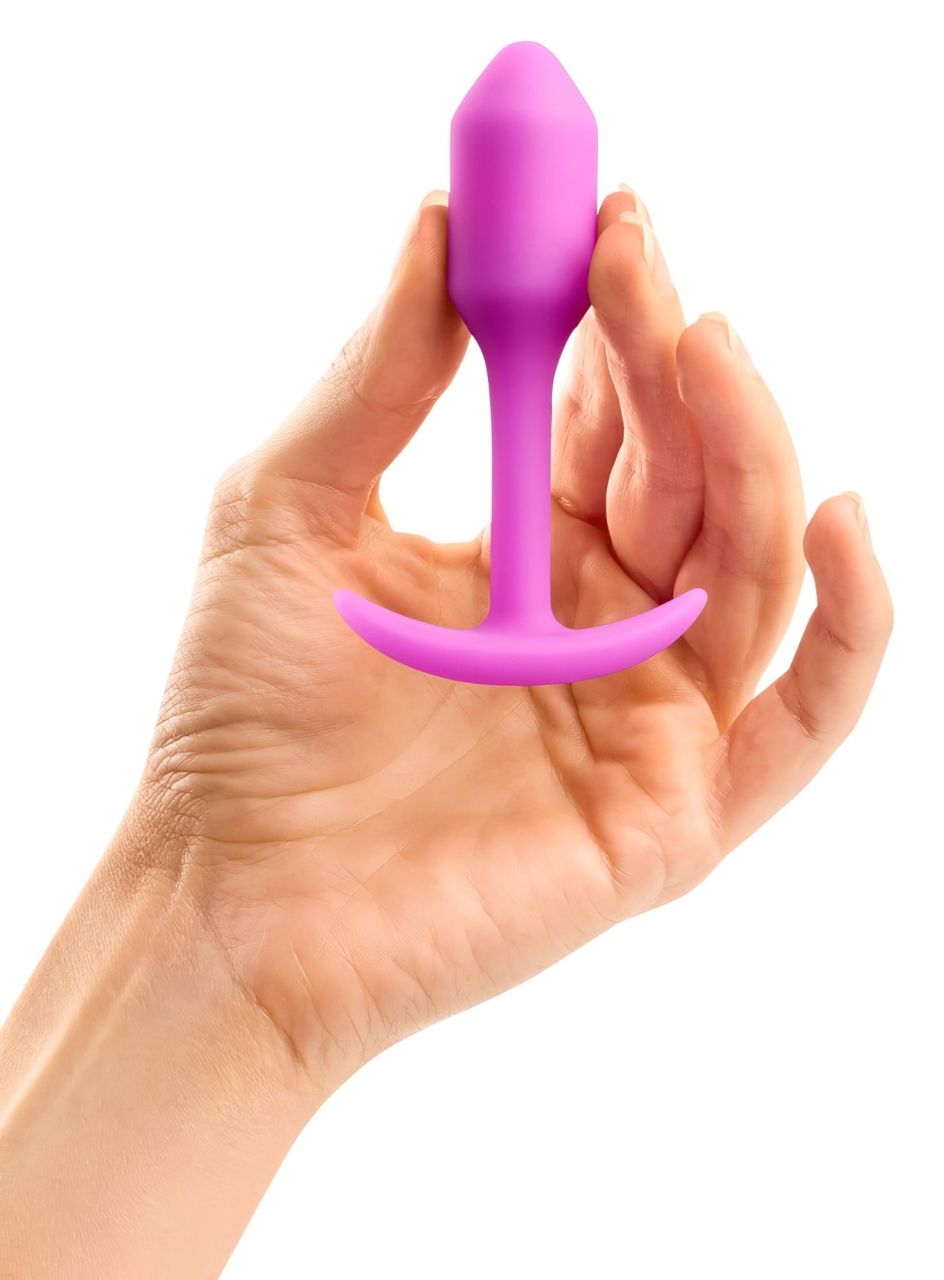 b-vibe Snug Plug 1 - anál plug belső súllyal (55g) - pink b-vibe Snug Plug 1 - anál plug belső súllyal (55g) - pink