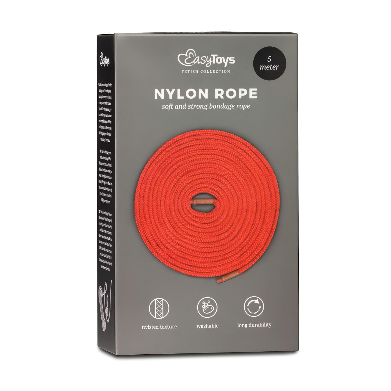 Easytoys Rope - bondage kötél (5m) - piros Easytoys Rope - bondage kötél (5m) - piros