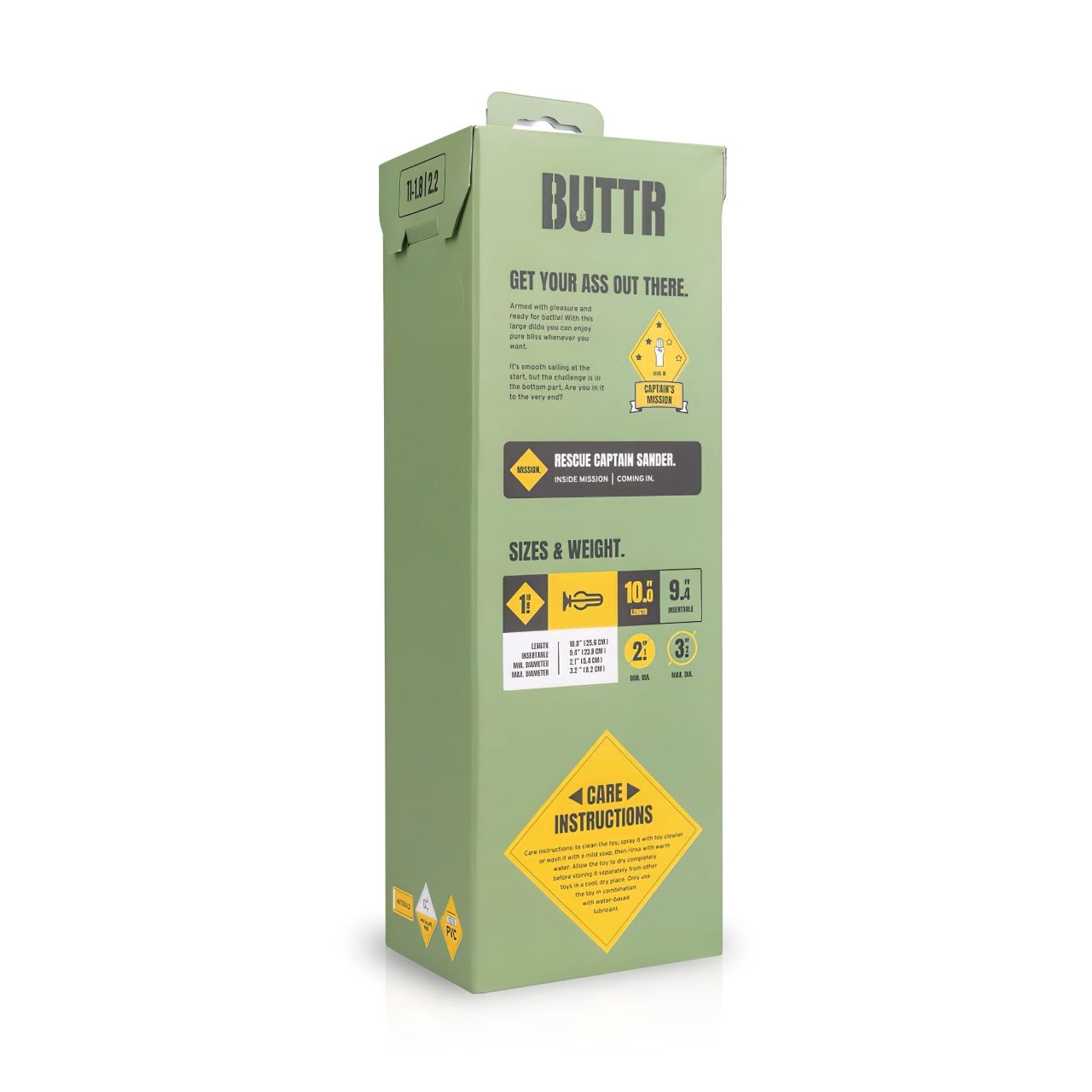 BUTTR Tactical I - tapadókorongos dildó (fekete) BUTTR Tactical I - tapadókorongos dildó (fekete)