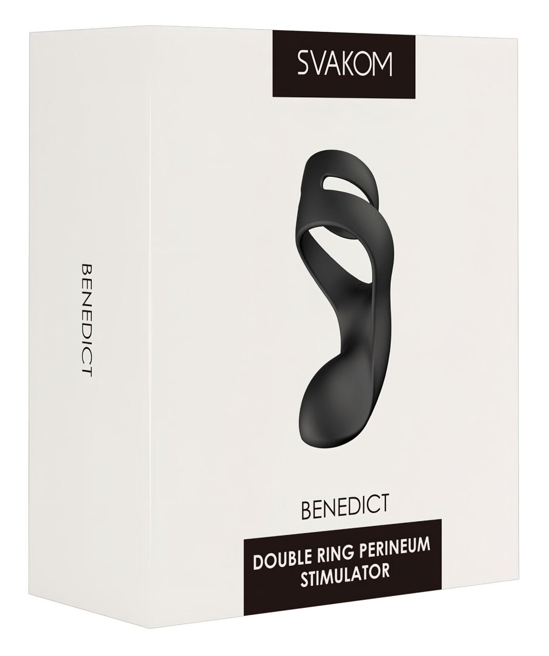 Svakom Benedict - gát stimuláló, vibrációs péniszgyűrű (fekete) Svakom Benedict - gát stimuláló, vibrációs péniszgyűrű (fekete)