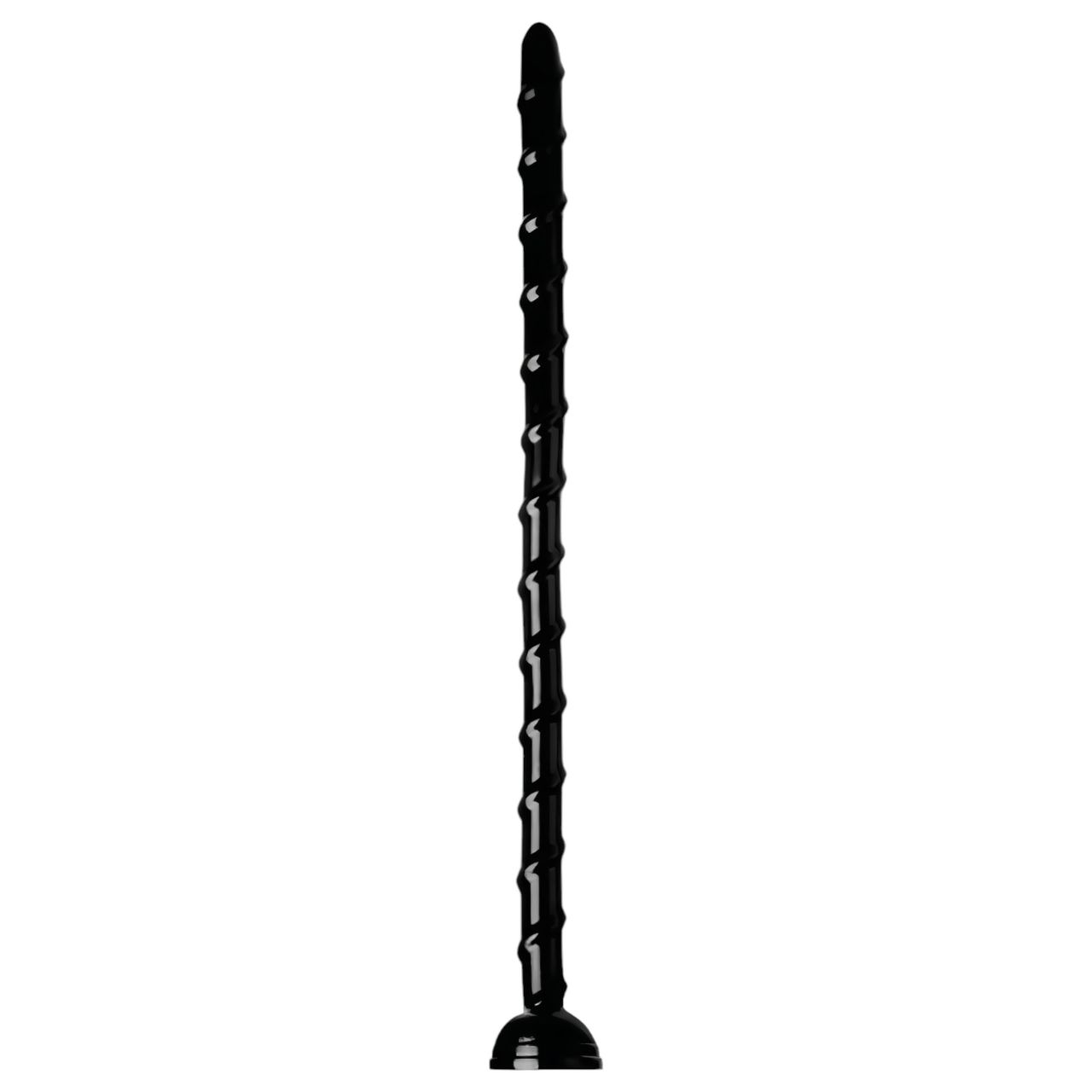 Hosed Swirl Thin Anal Snake 18 - anál dildó (fekete) Hosed Swirl Thin Anal Snake 18 - anál dildó (fekete)