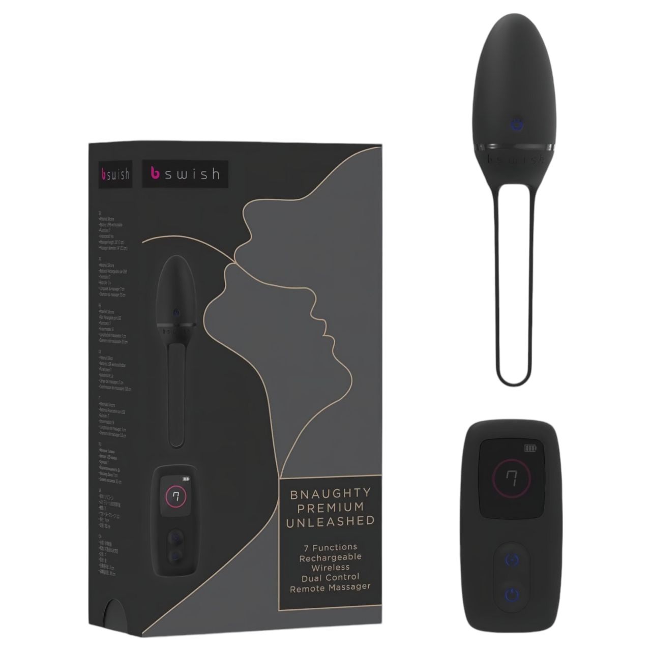 B SWISH Premium - akkus, rádiós vibrációs tojás (fekete) B SWISH Premium - akkus, rádiós vibrációs tojás (fekete)