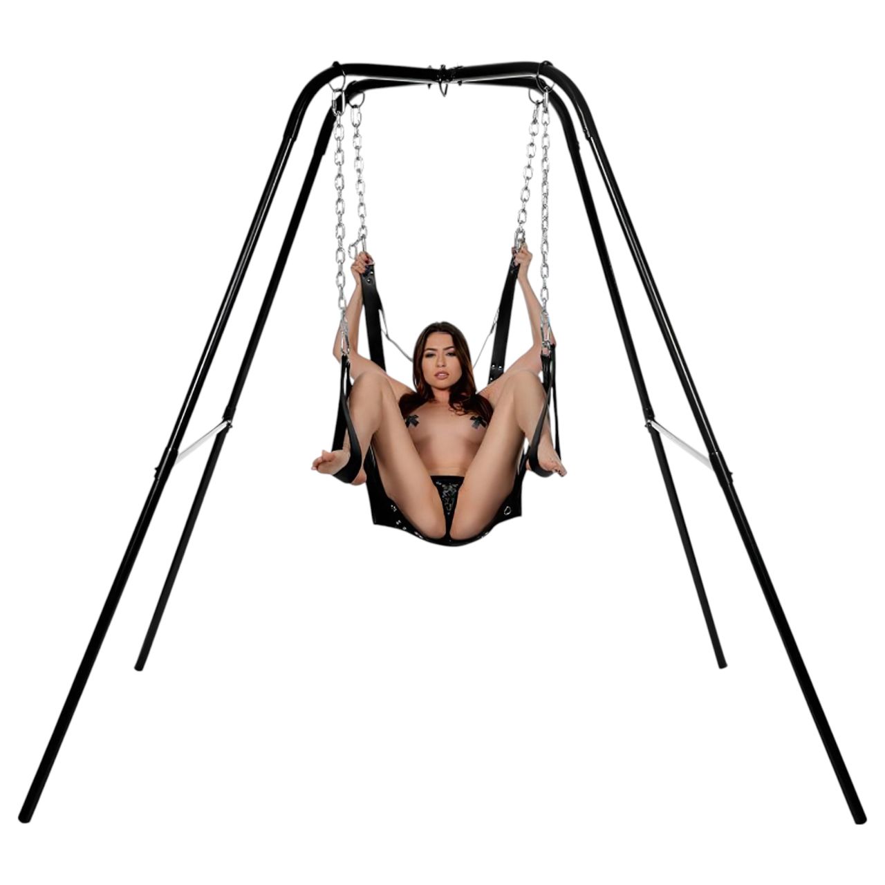 XR Brands - Sex sling állvánnyal (fekete) XR Brands - Sex sling állvánnyal (fekete)