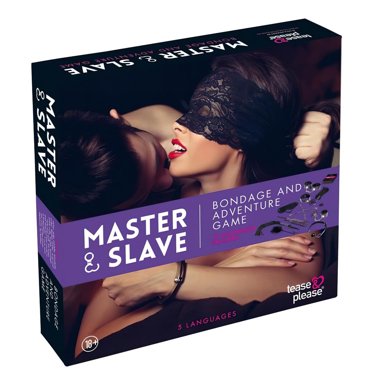 Master & Slave - kötözős játék szett (lila-fekete) Master & Slave - kötözős játék szett (lila-fekete)
