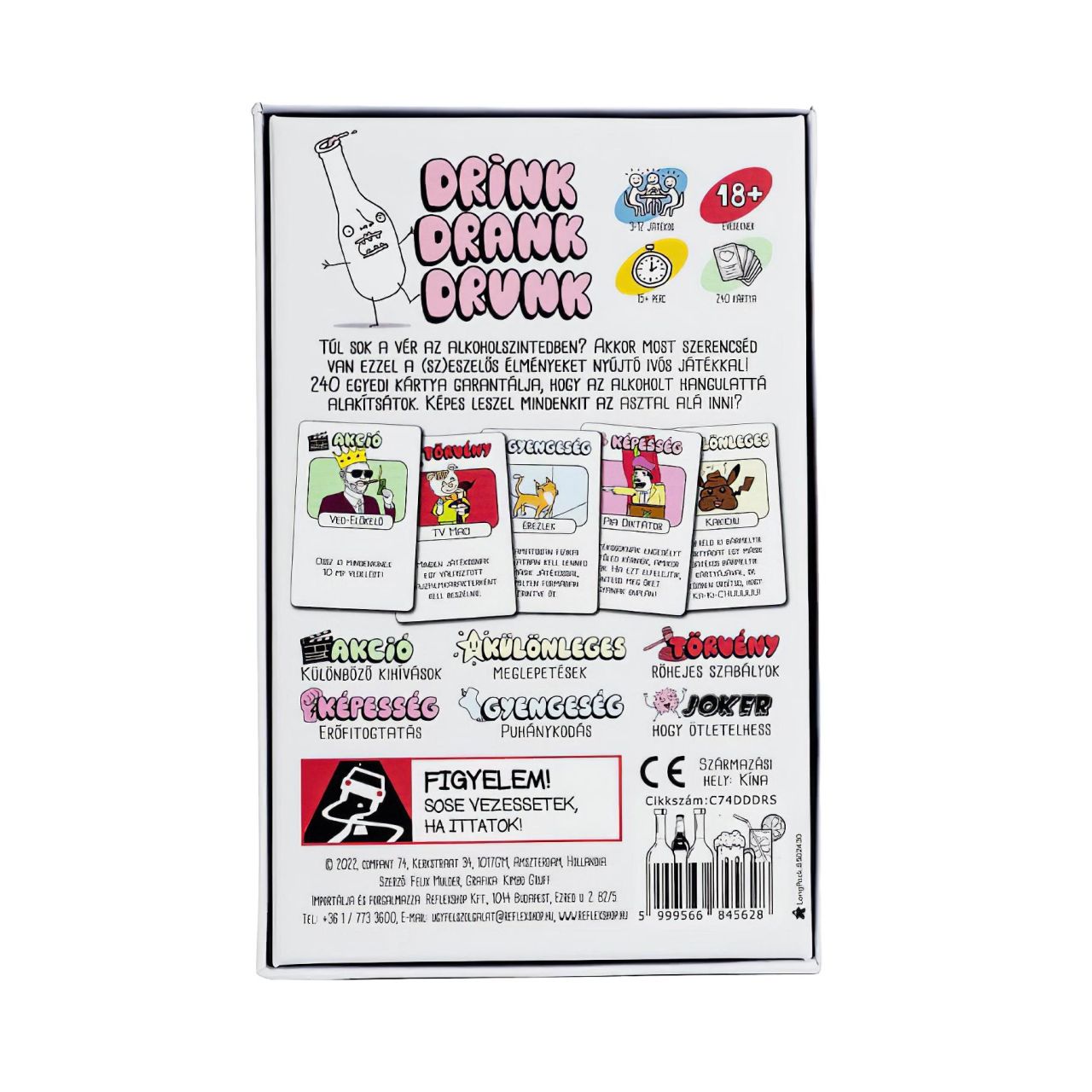 Drink Drank Drunk társasjáték - ivós party kellék (magyar) Drink Drank Drunk társasjáték - ivós party kellék (magyar)