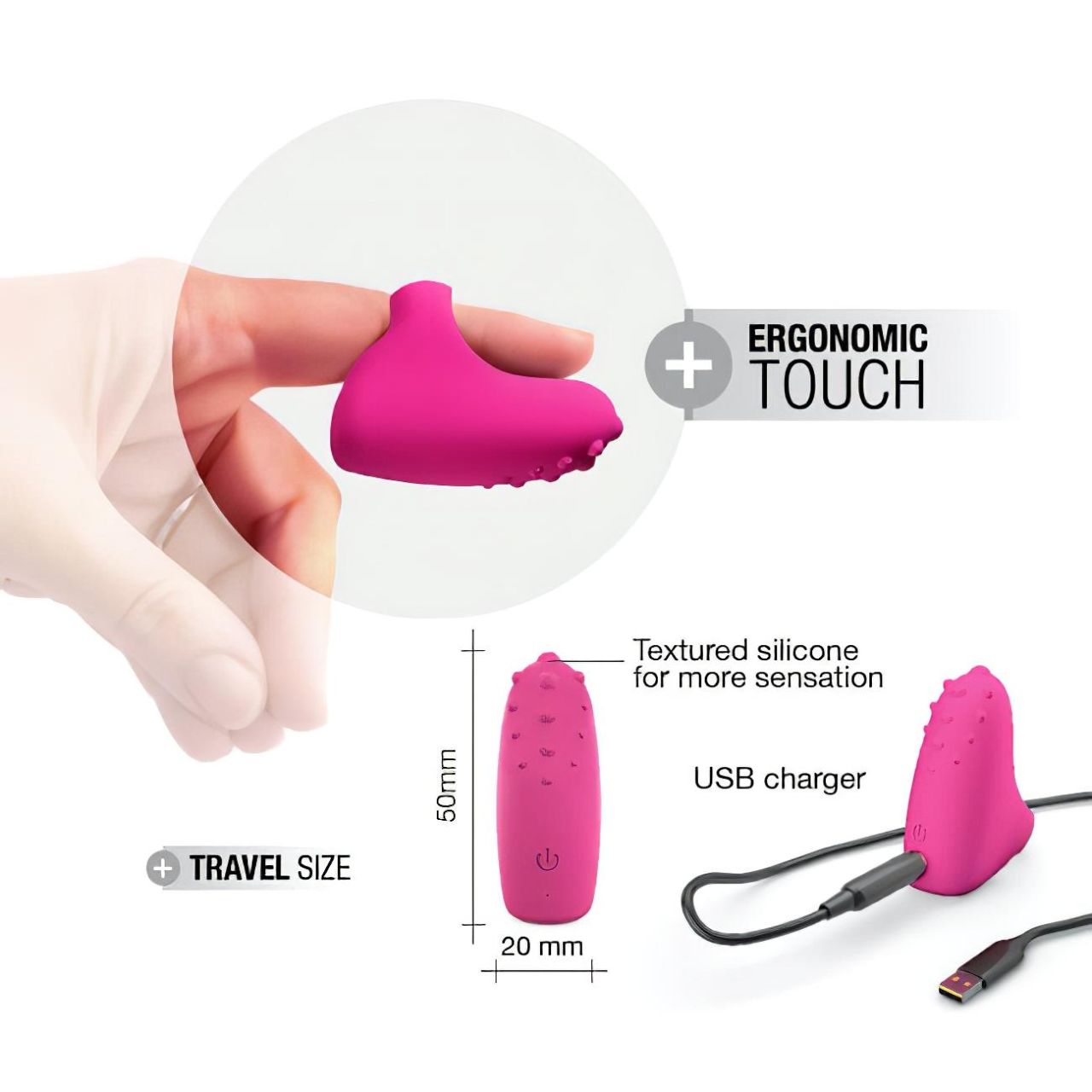 Dorcel Magic Finger - akkus, ujjvibrátor (pink) Dorcel Magic Finger - akkus, ujjvibrátor (pink)